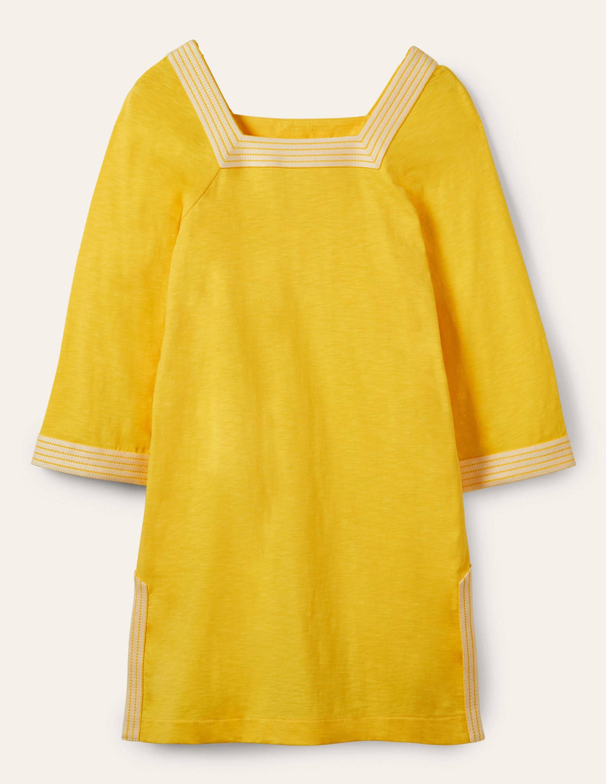 Tunique brodée en jersey-Zeste de citron-5