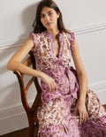 Tiered Ruffle Maxi Dress-Orchid, Botanic Silhouette