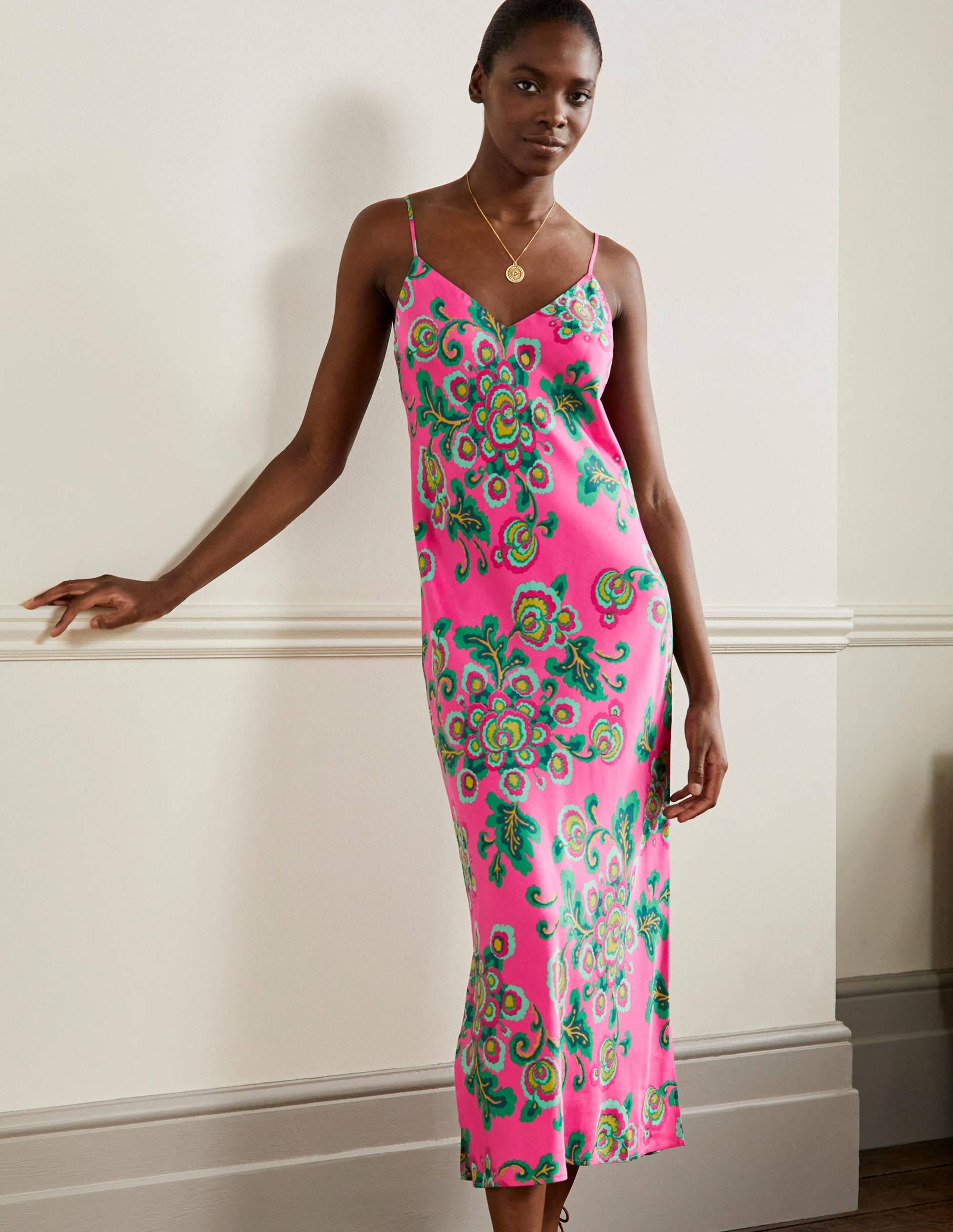 Robe midi légère Elena-Rose festif, motif Wild Blooms - Image 5
