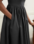 Robe midi bustier Emily-Noir