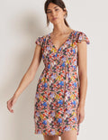 Grace Flutter Sleeve Dress-Milkshake, Tulip Terrace