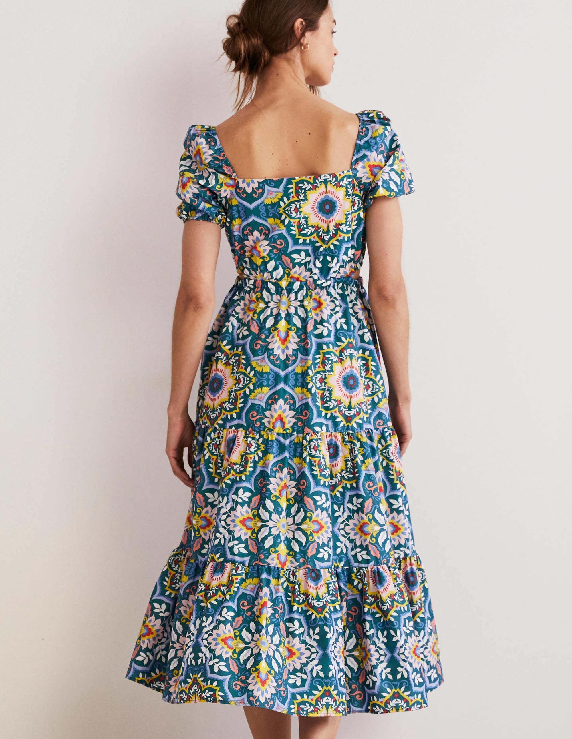 Florence Midikleid mit Cut-out-Details-Chesapeake Bay, Bloomsbury-Muster - Image 5