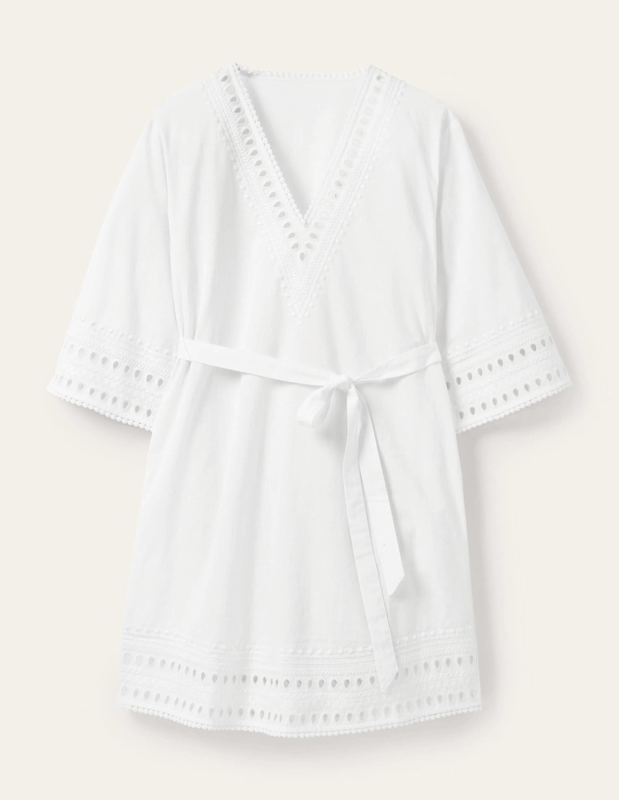 Besticktes Kaftankleid-Weiß - Image 6