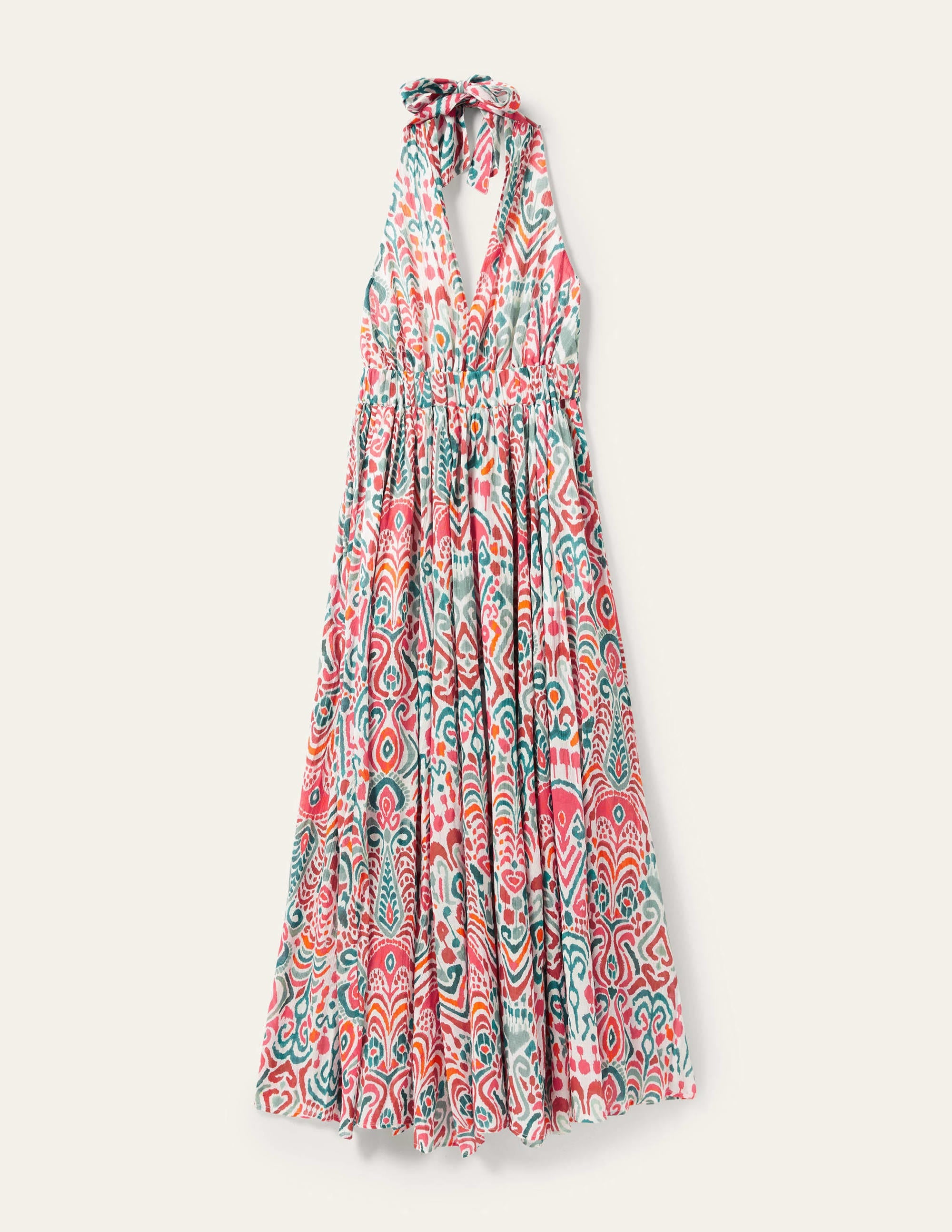 Imogen Neckholder-Maxikleid-Bunt, Ikat-Muster - Image 7
