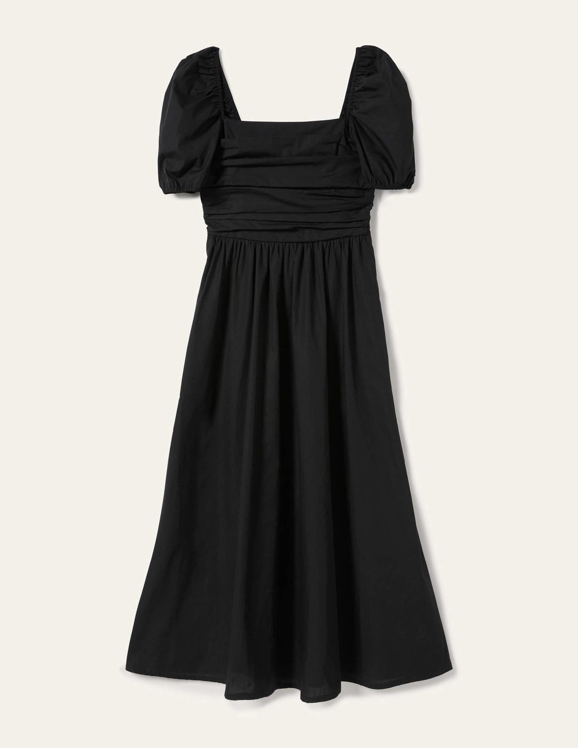 Kleid mit gerafftem Oberteil-Schwarz-6