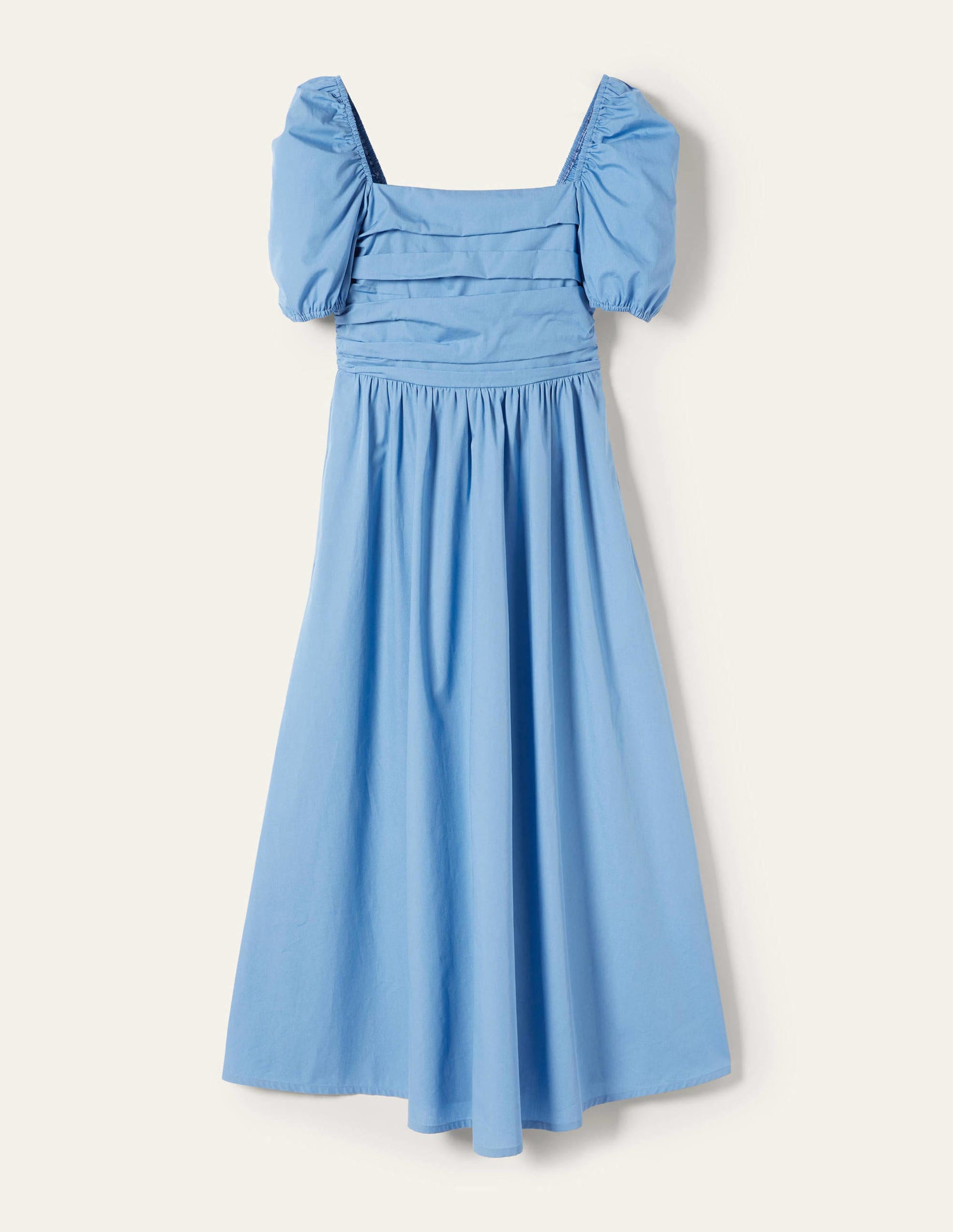 Kleid mit gerafftem Oberteil-Rivierablau-7