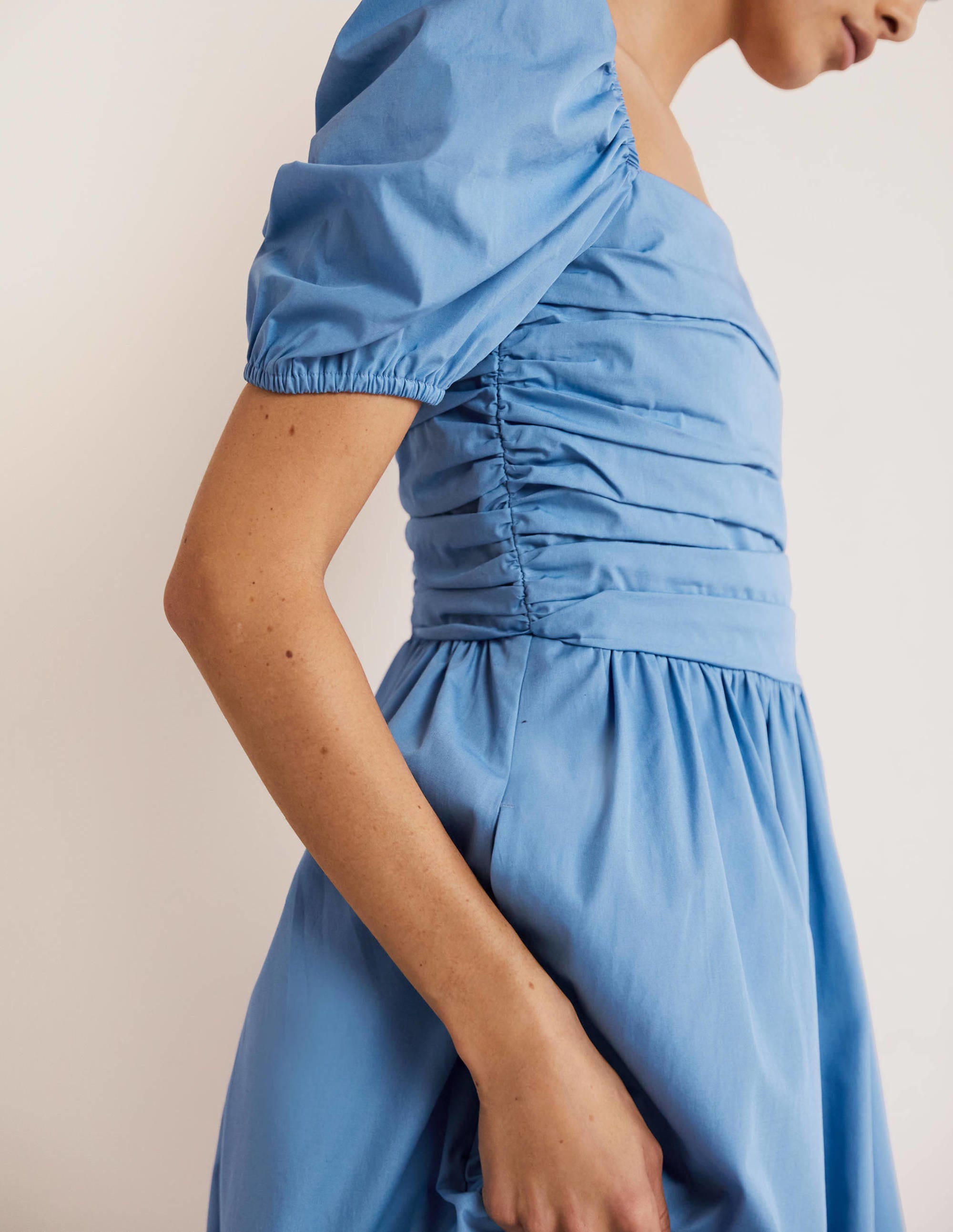 Kleid mit gerafftem Oberteil-Rivierablau - Image 2