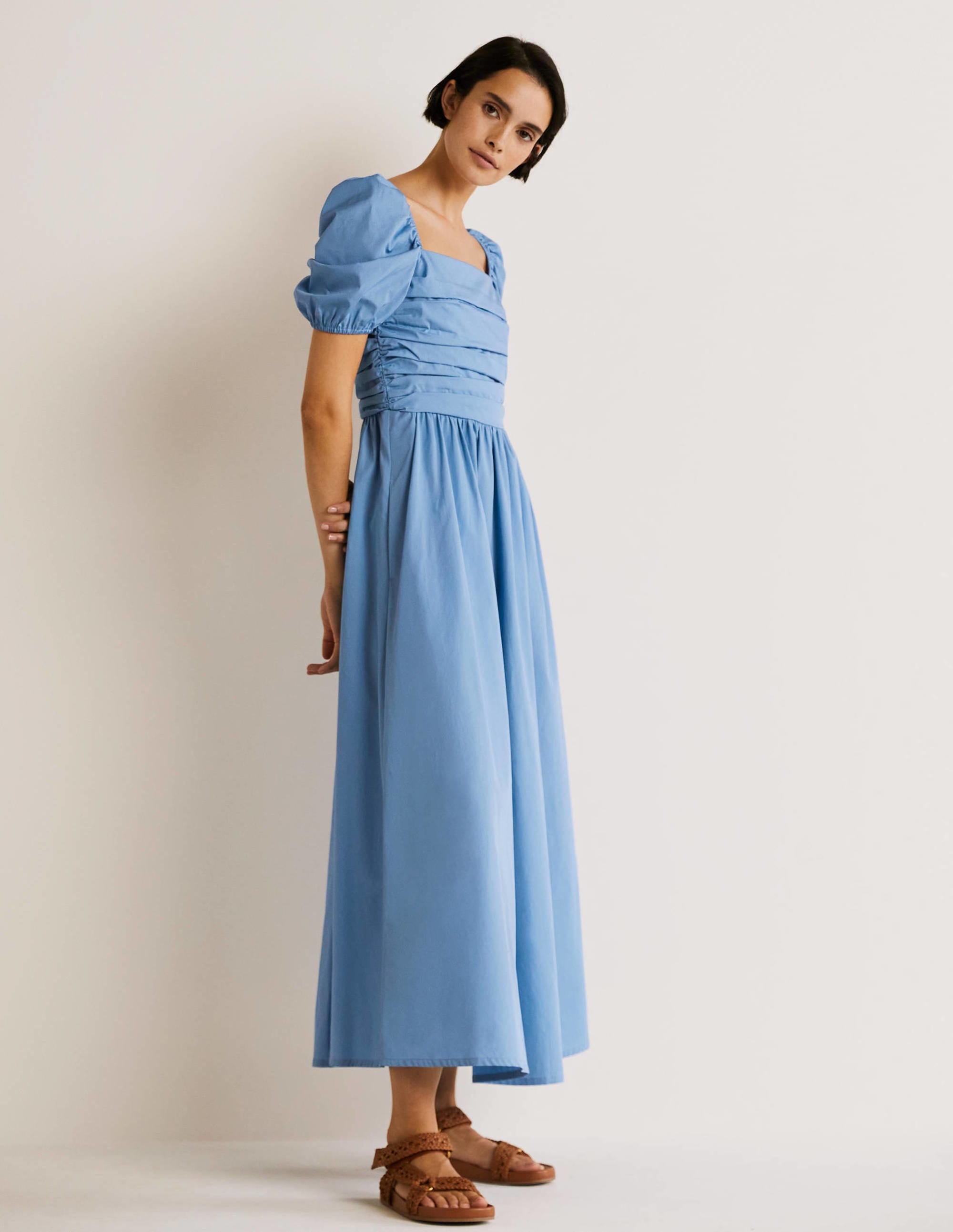 Kleid mit gerafftem Oberteil-Rivierablau - Image 6