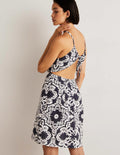 Minikleid mit Rückendetail-Navy, Bloomsbury-Muster