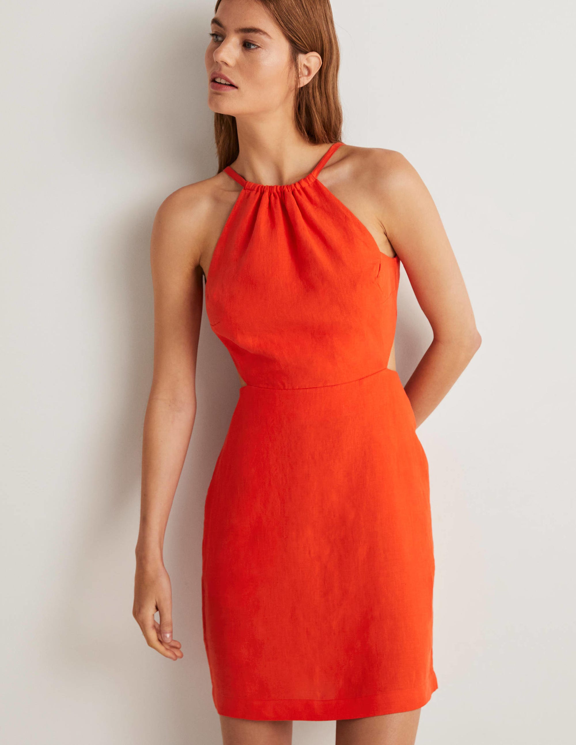 Back Detail Mini Dress-Firecracker - Image 1