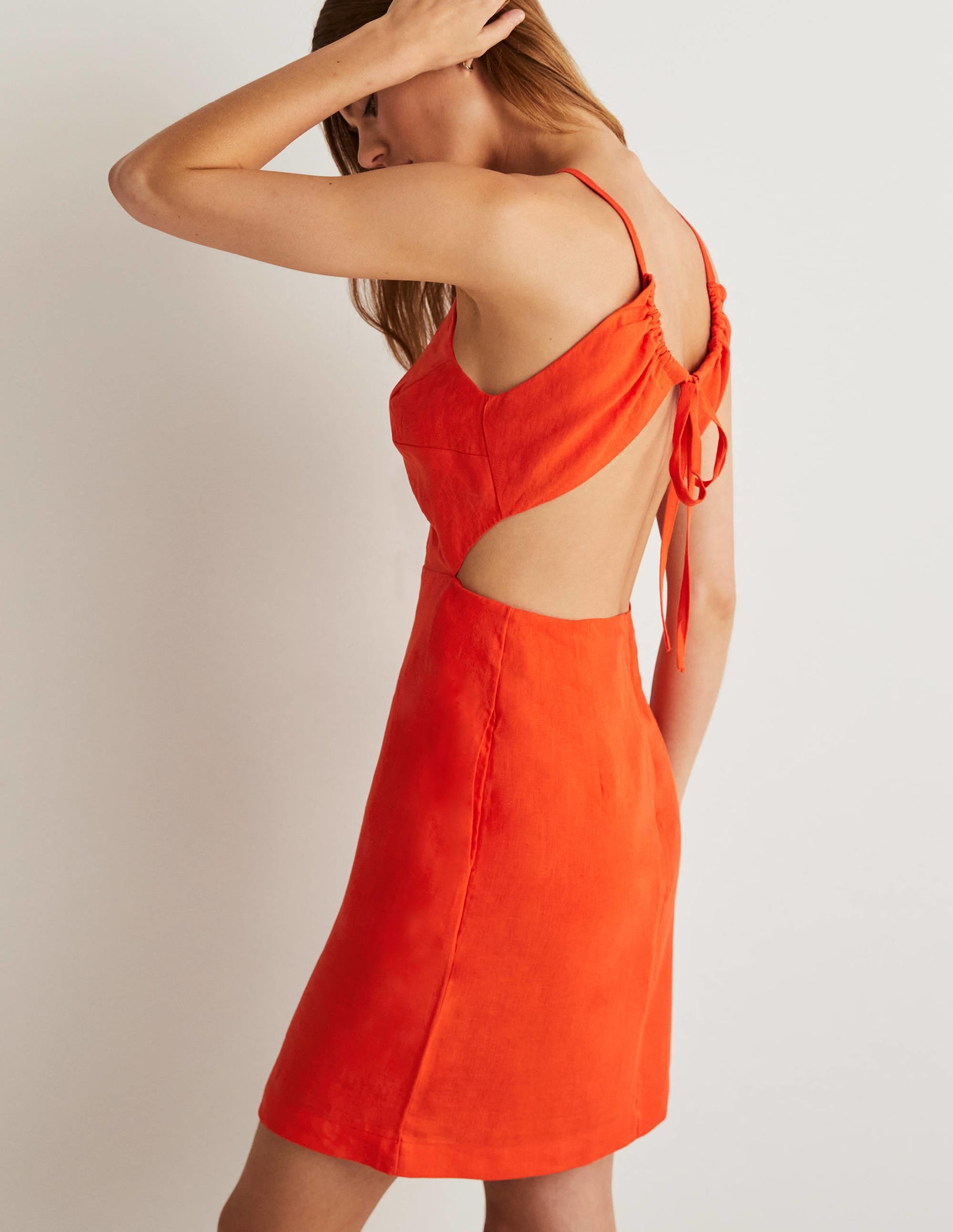 Back Detail Mini Dress-Firecracker - Image 4