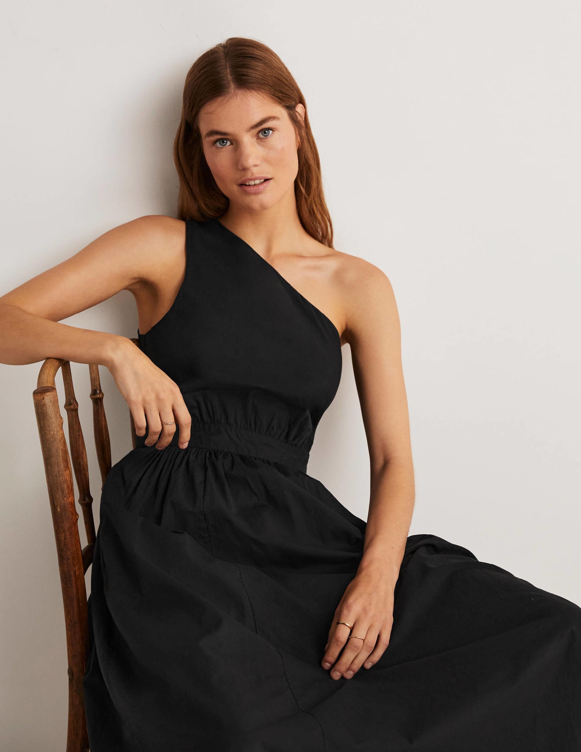 Robe midi asymétrique-Noir - Image 8