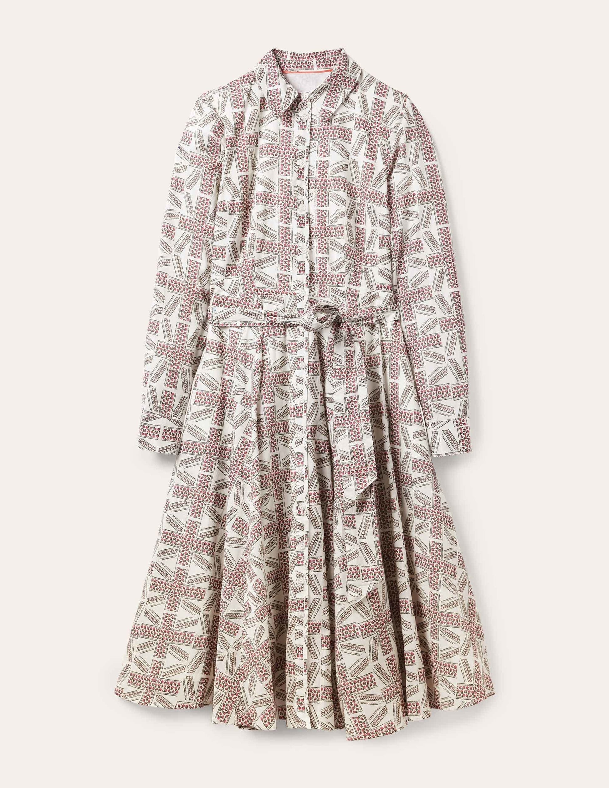 Jubilee Midi Shirt Dress-Ivory, Regal Bloom-9