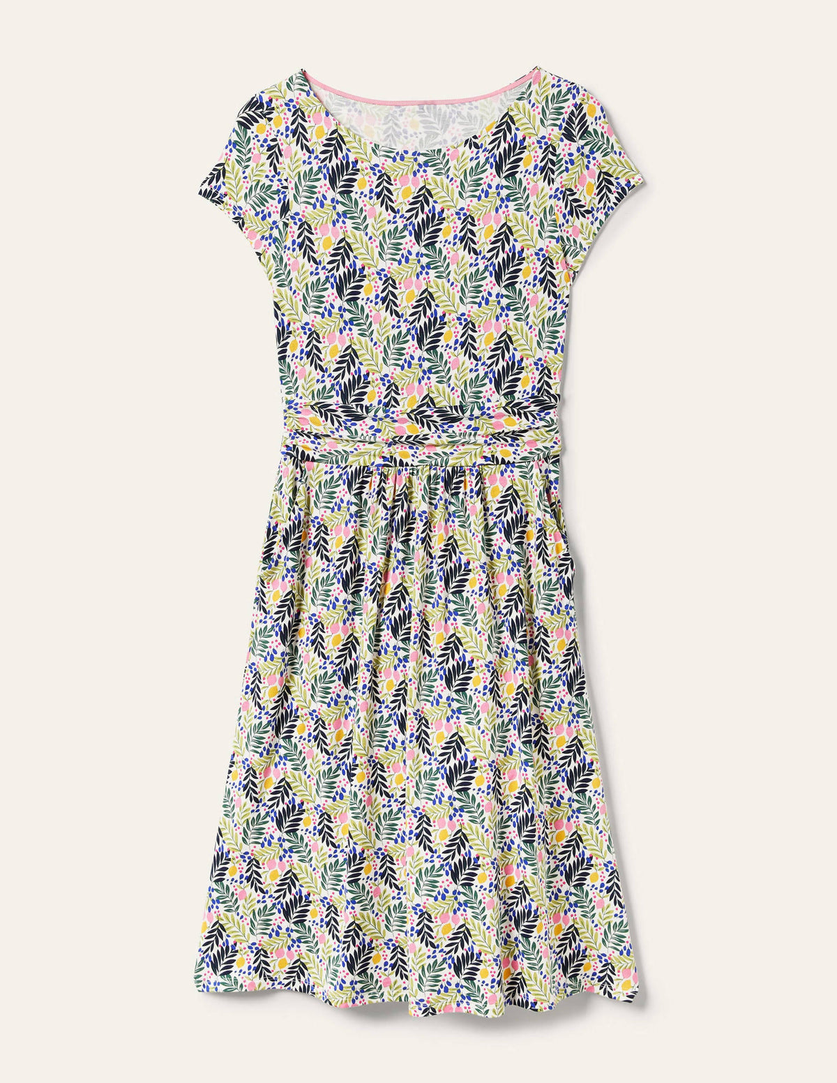 Amelie Jerseykleid-Bunt, Zitronenblätter - Image 5
