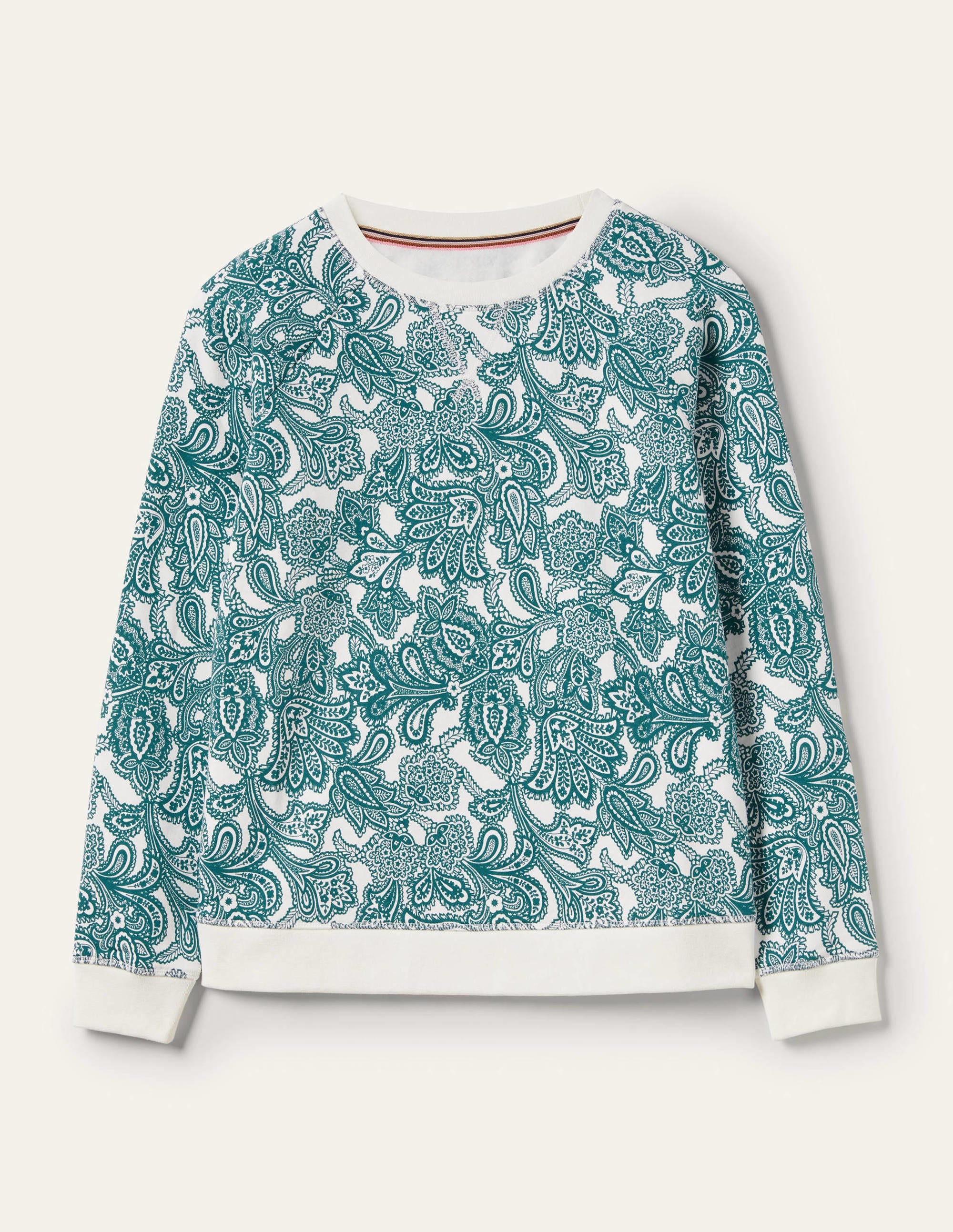 Sweat en coton imprimé-Baie de Chesapeake, motif Paisley Bud - Image 7