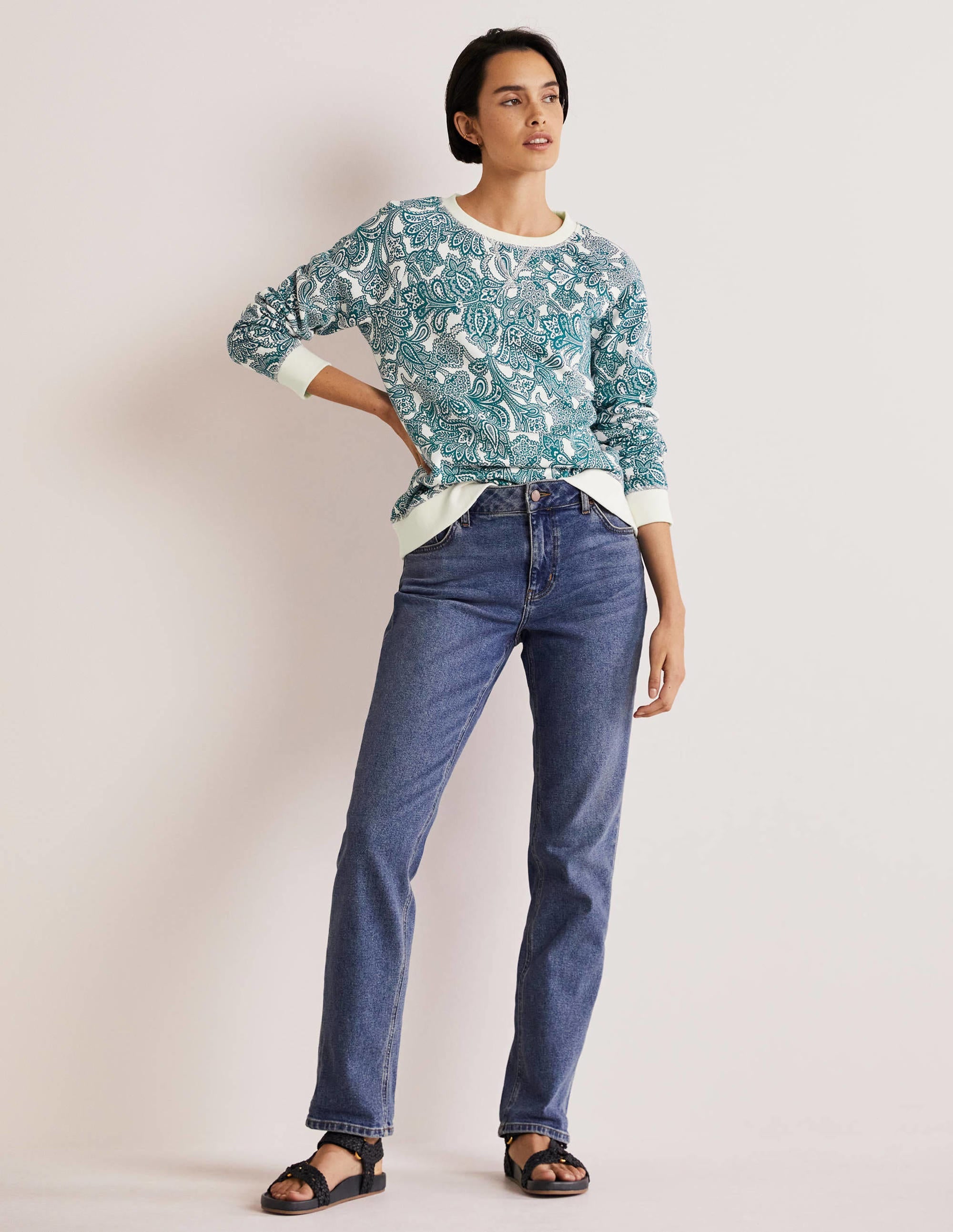 Sweat en coton imprimé-Baie de Chesapeake, motif Paisley Bud - Image 4