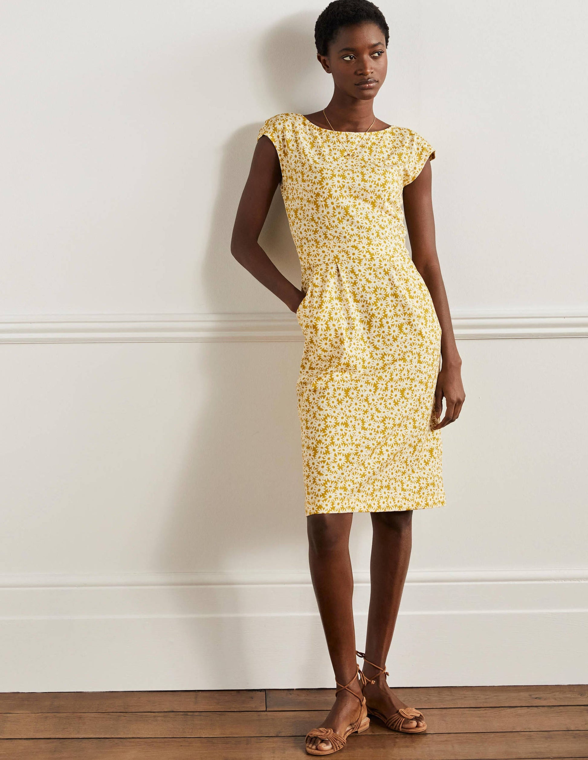 Florrie Jerseykleid-Olive Oil, Daisy Floral-1