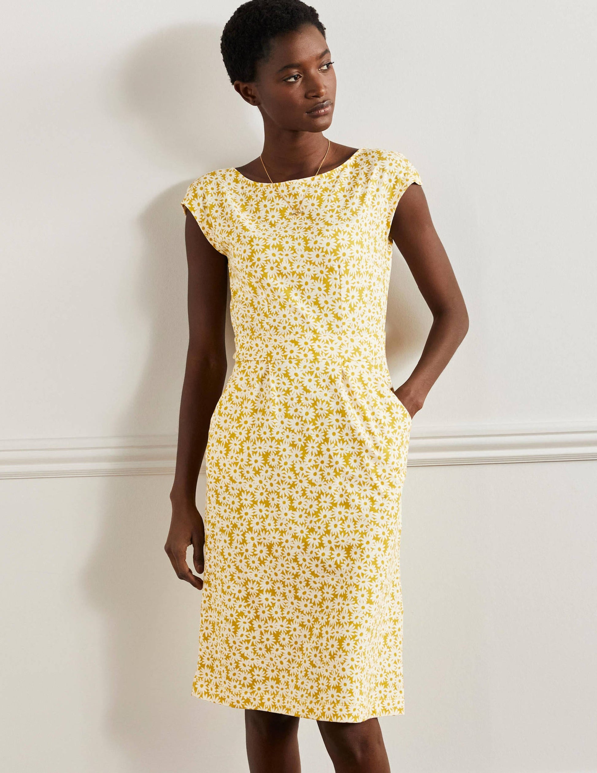 Florrie Jerseykleid-Olive Oil, Daisy Floral-4