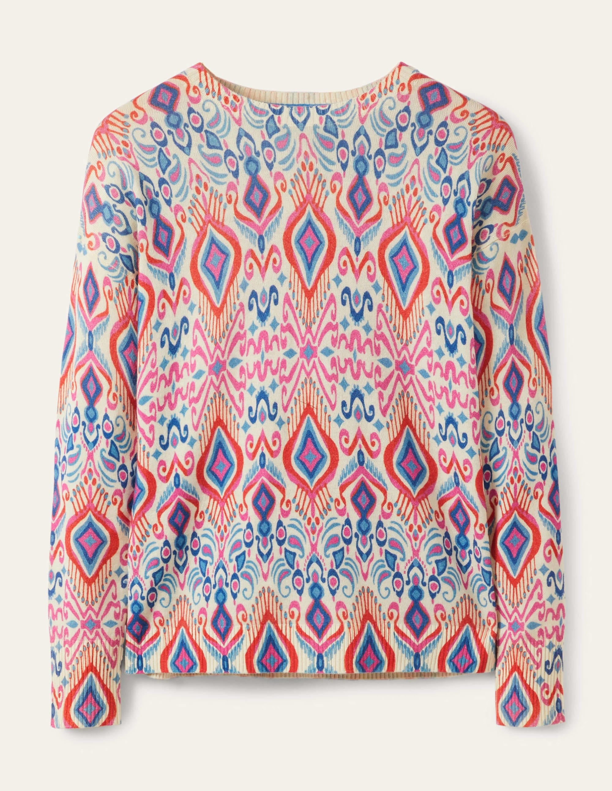 Pull Margot en cachemire-Motif Ikat Paradise - Image 5