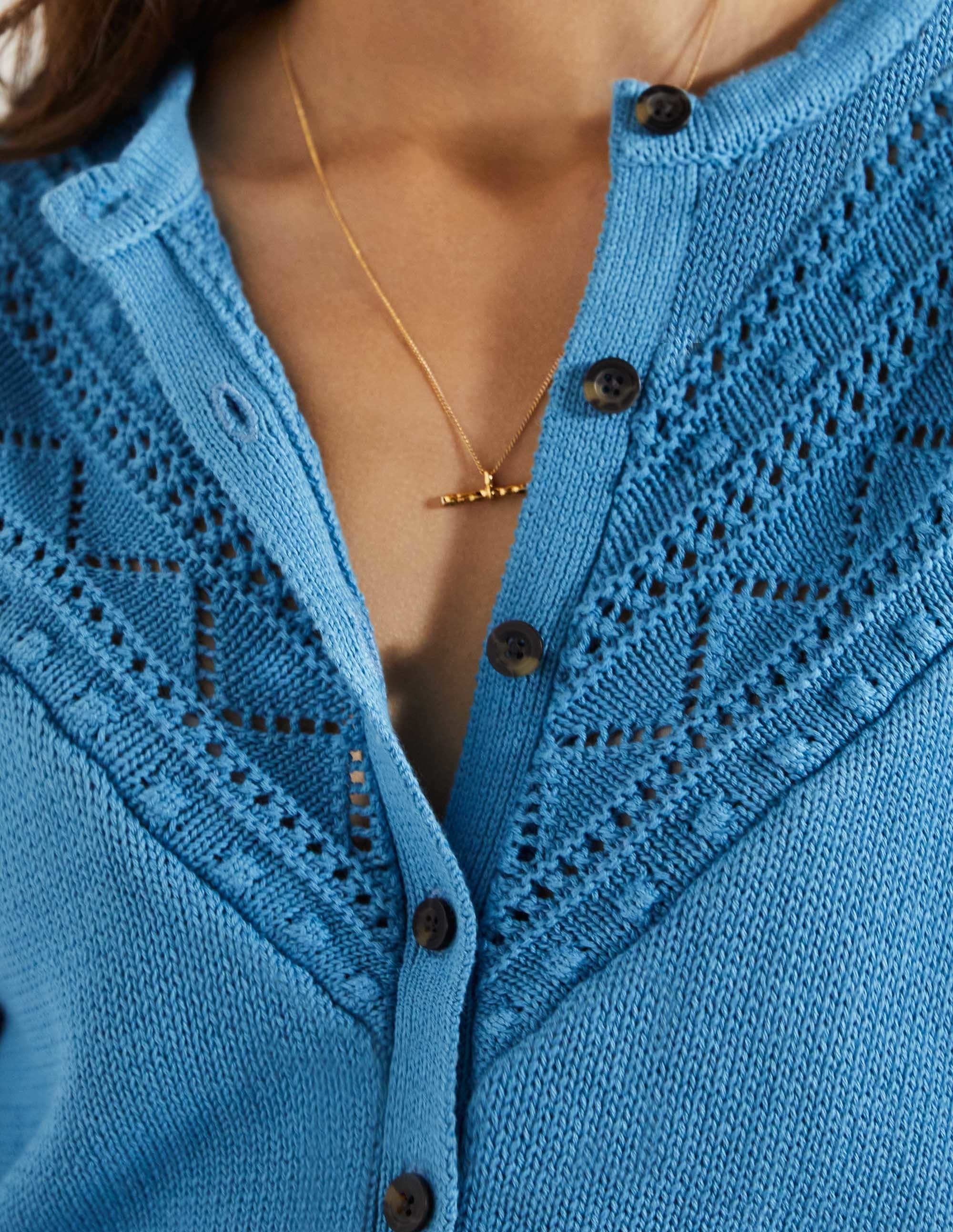 Wide Sleeve Crochet Cardigan-Mountain Spring - Image 2