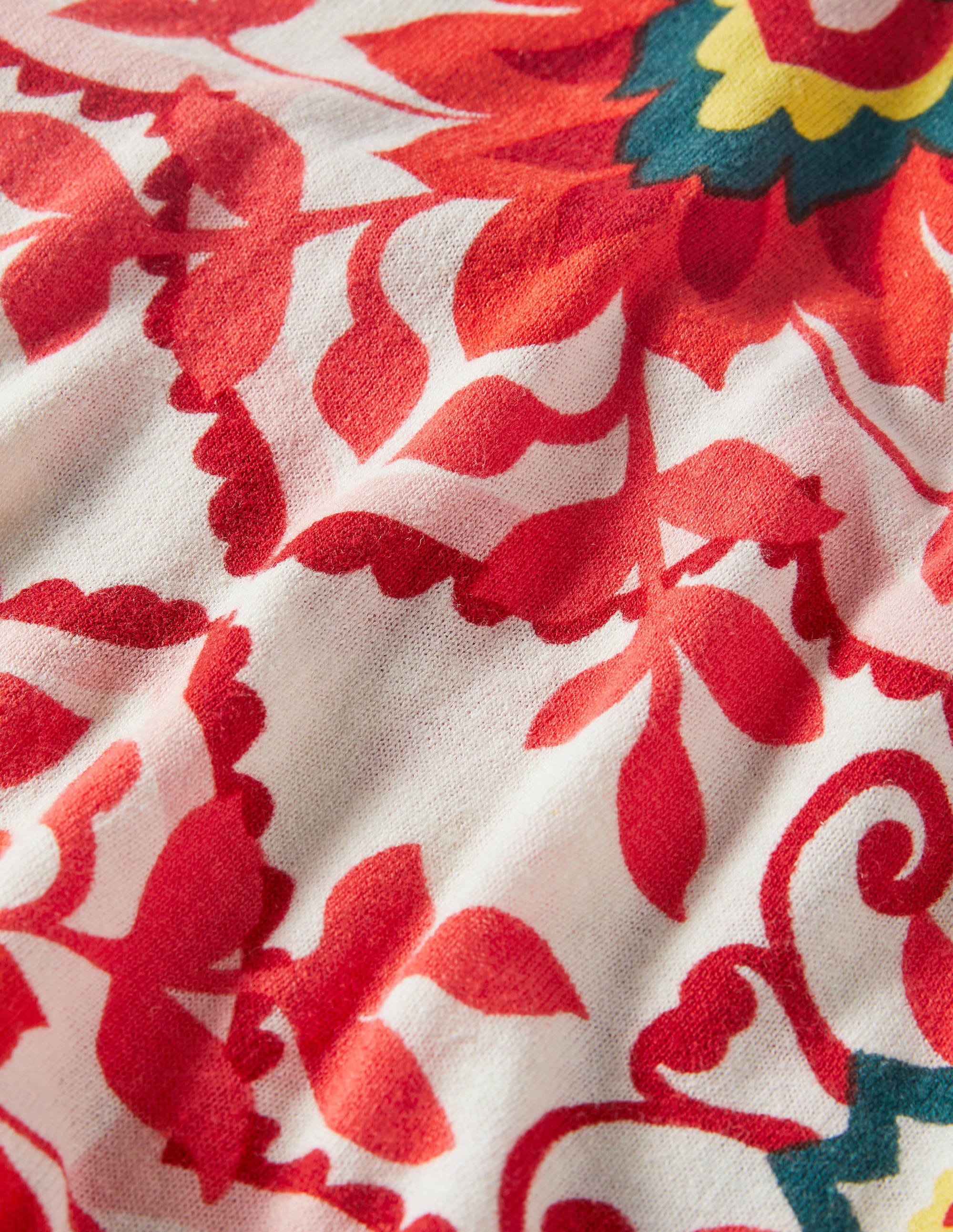 Pull col V imprimé décontracté-Multi, motif Moroccan Bloom - Image 5