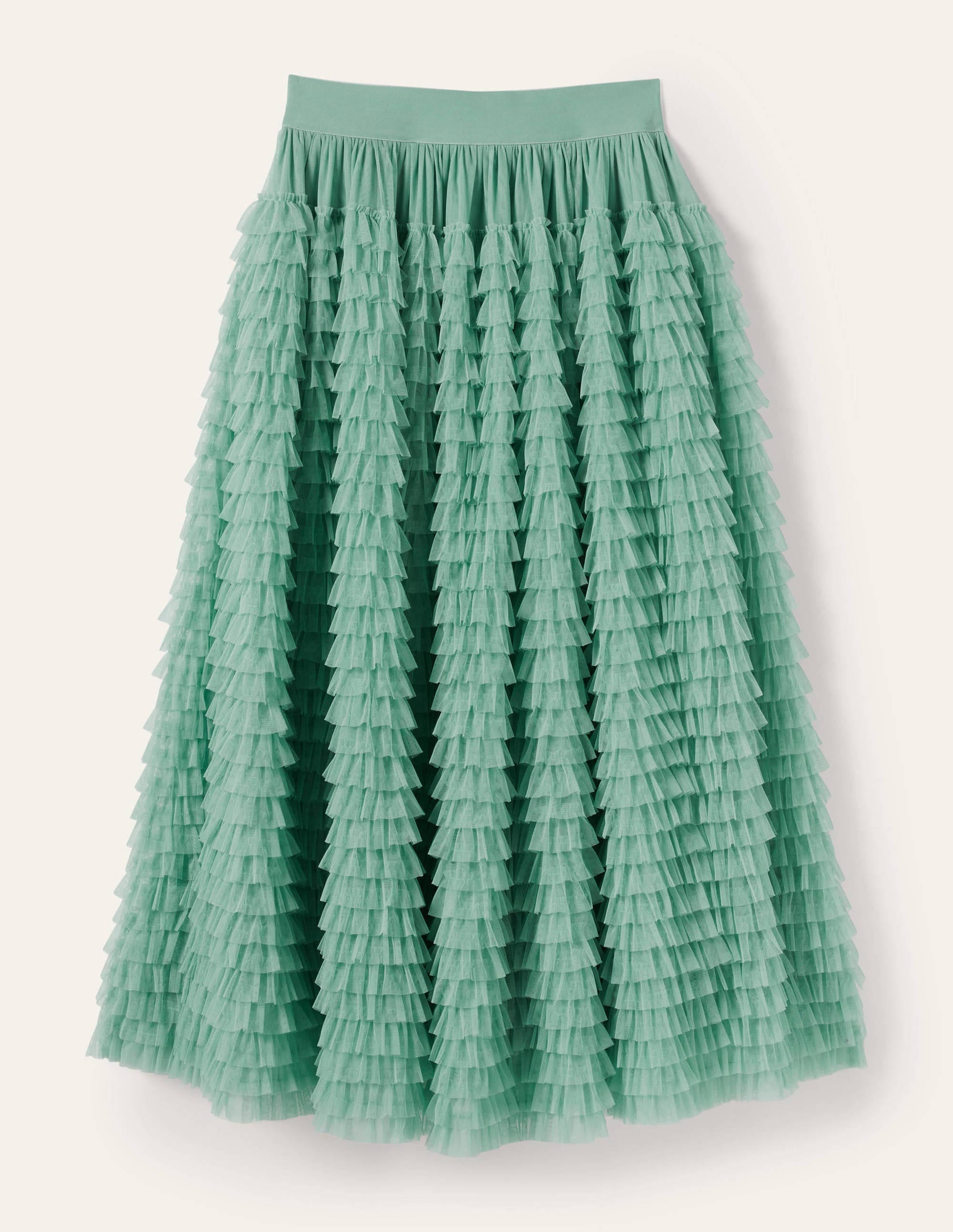 Jupe midi en tulle-Vert tendre - Image 12