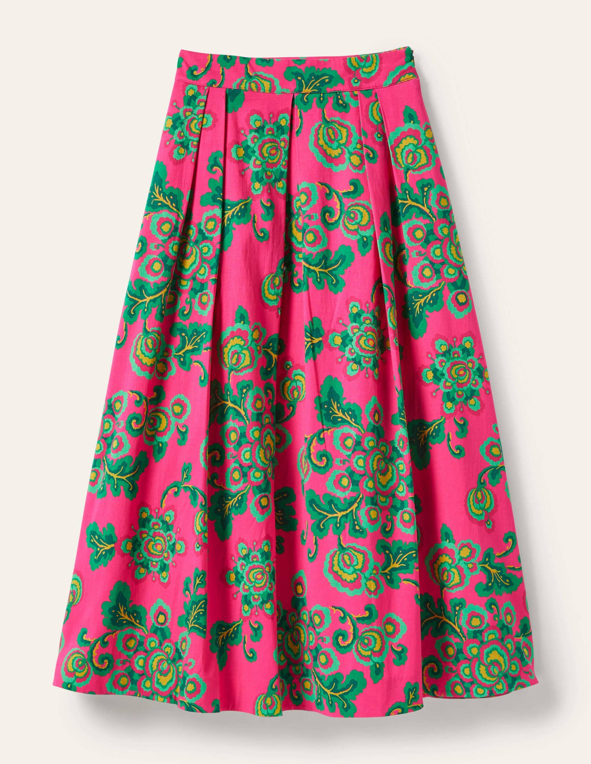 Scarlett Gemusterter Midirock-Pink, Wildblumen-6