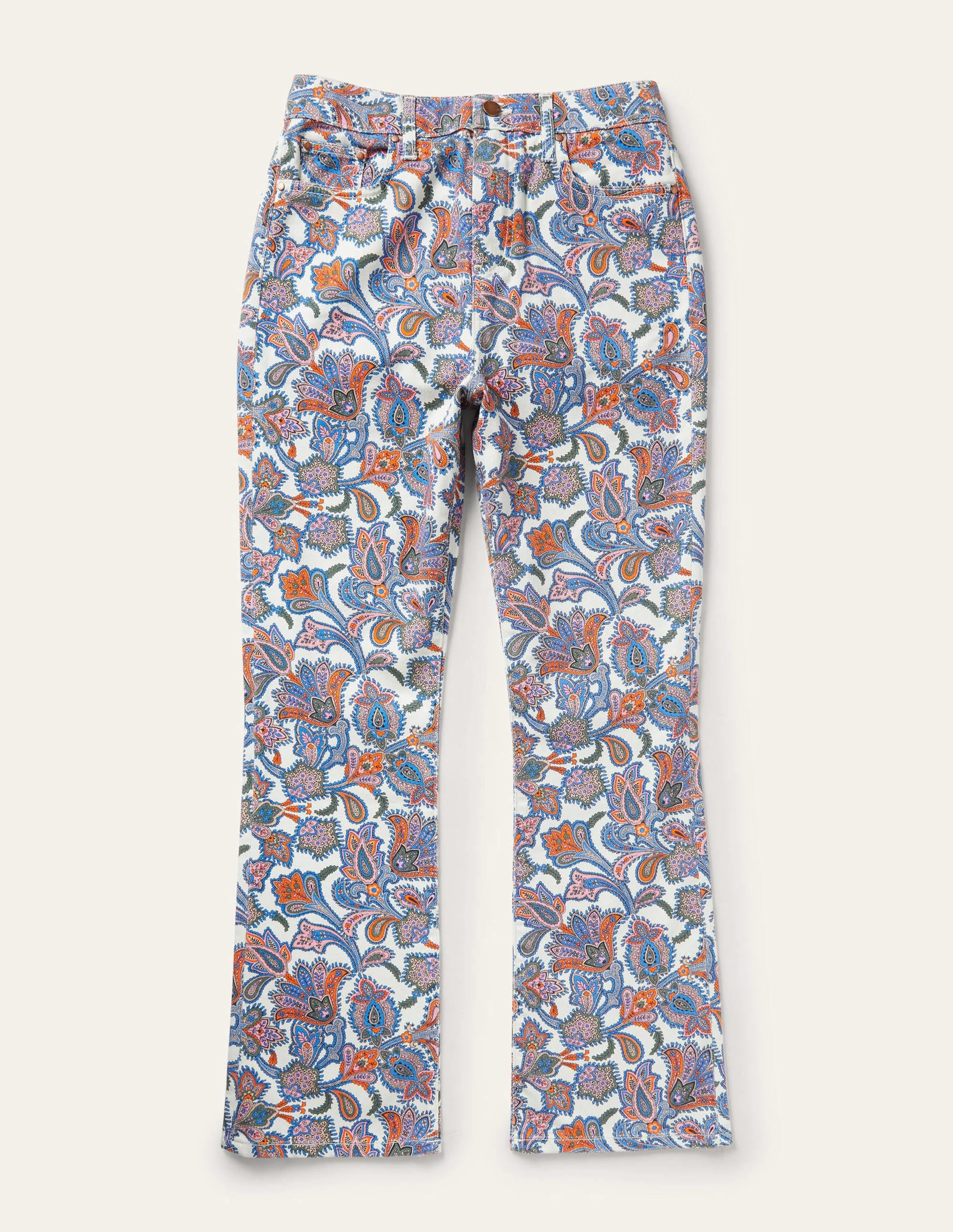 7/8-Jeans mit Schlag-Naturweiß, Paisley-Knospen - Image 6