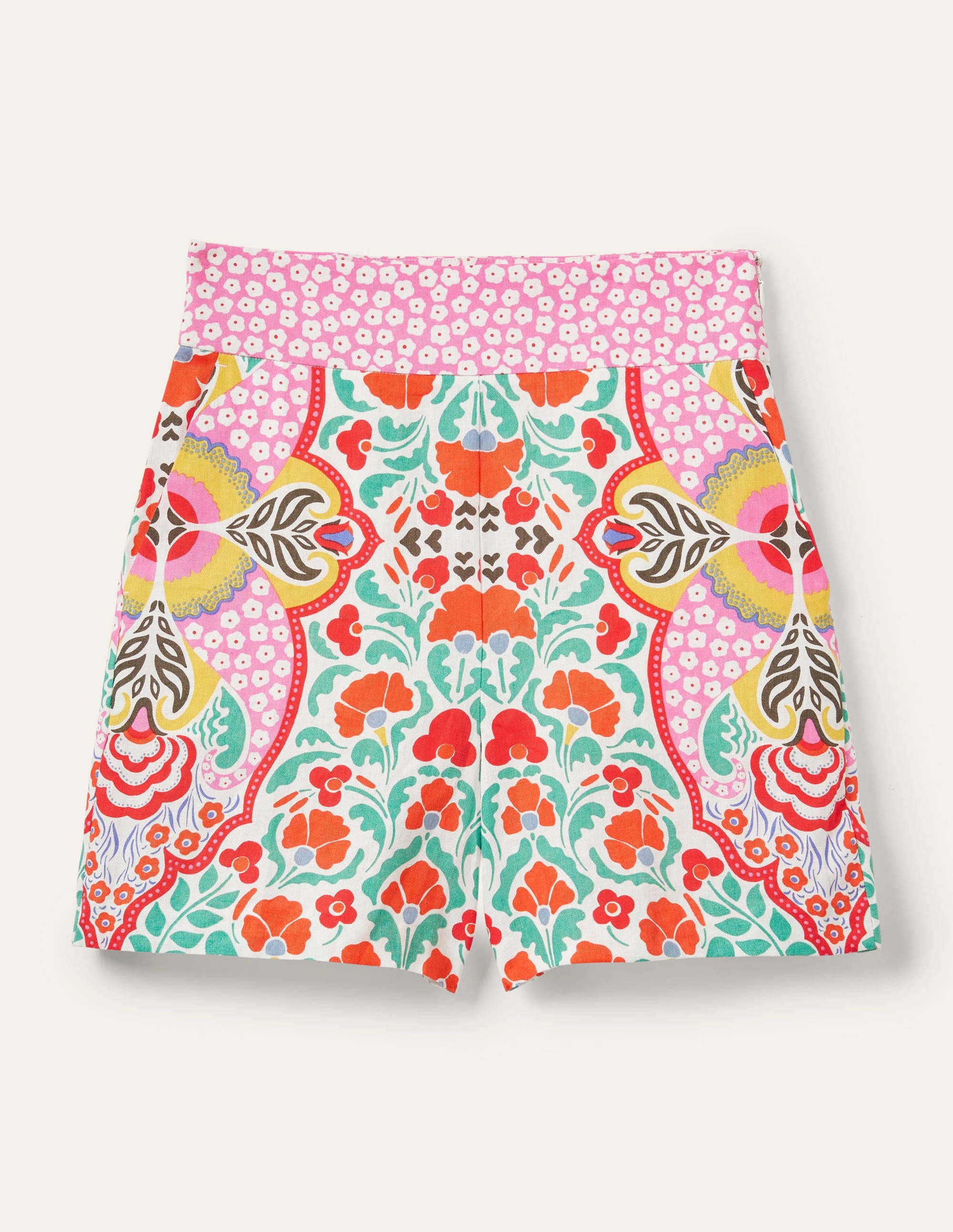 Georgina Leinenshorts-Bunt, Blumenmuster - Image 6