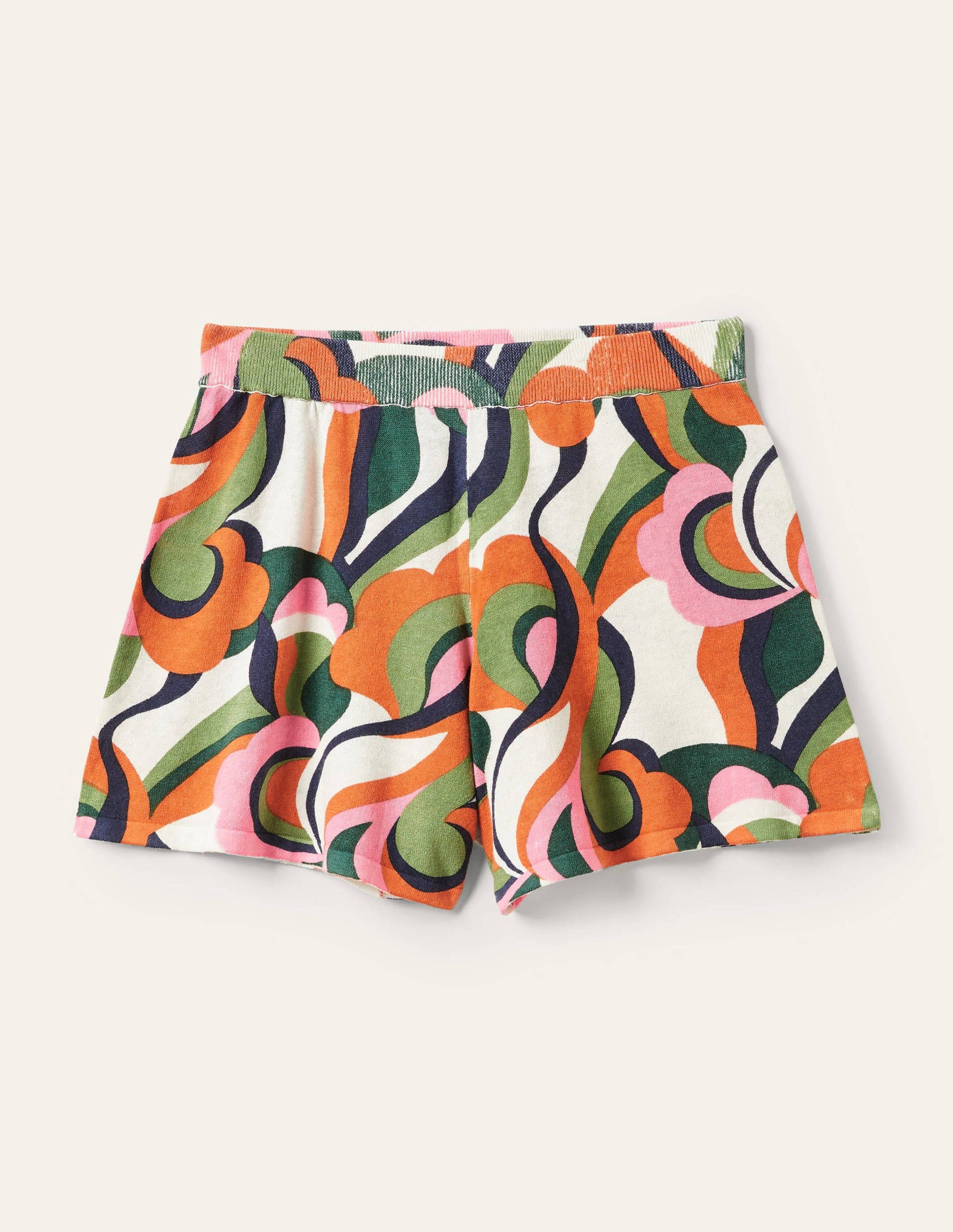 Short Cara en maille-Motif Abstract Swirl, multi-5