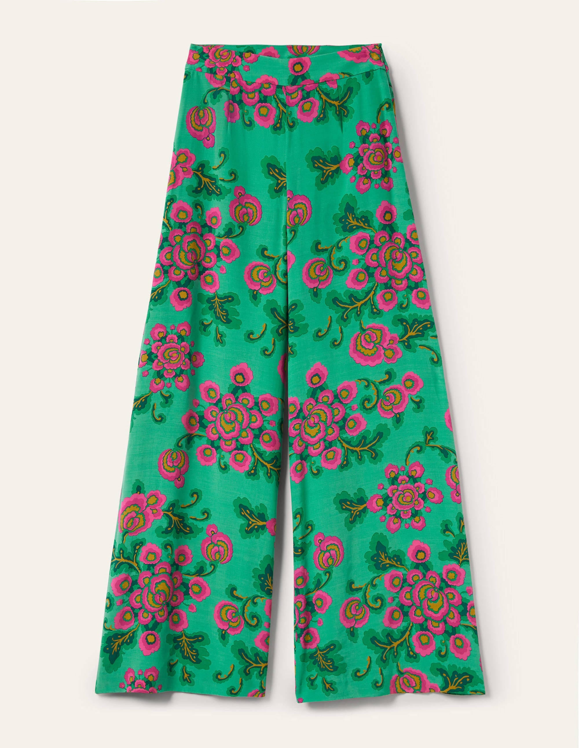 Zoe Palazzo-Hose mit weitem Bein-Ming-Grün, Wildblumen - Image 7