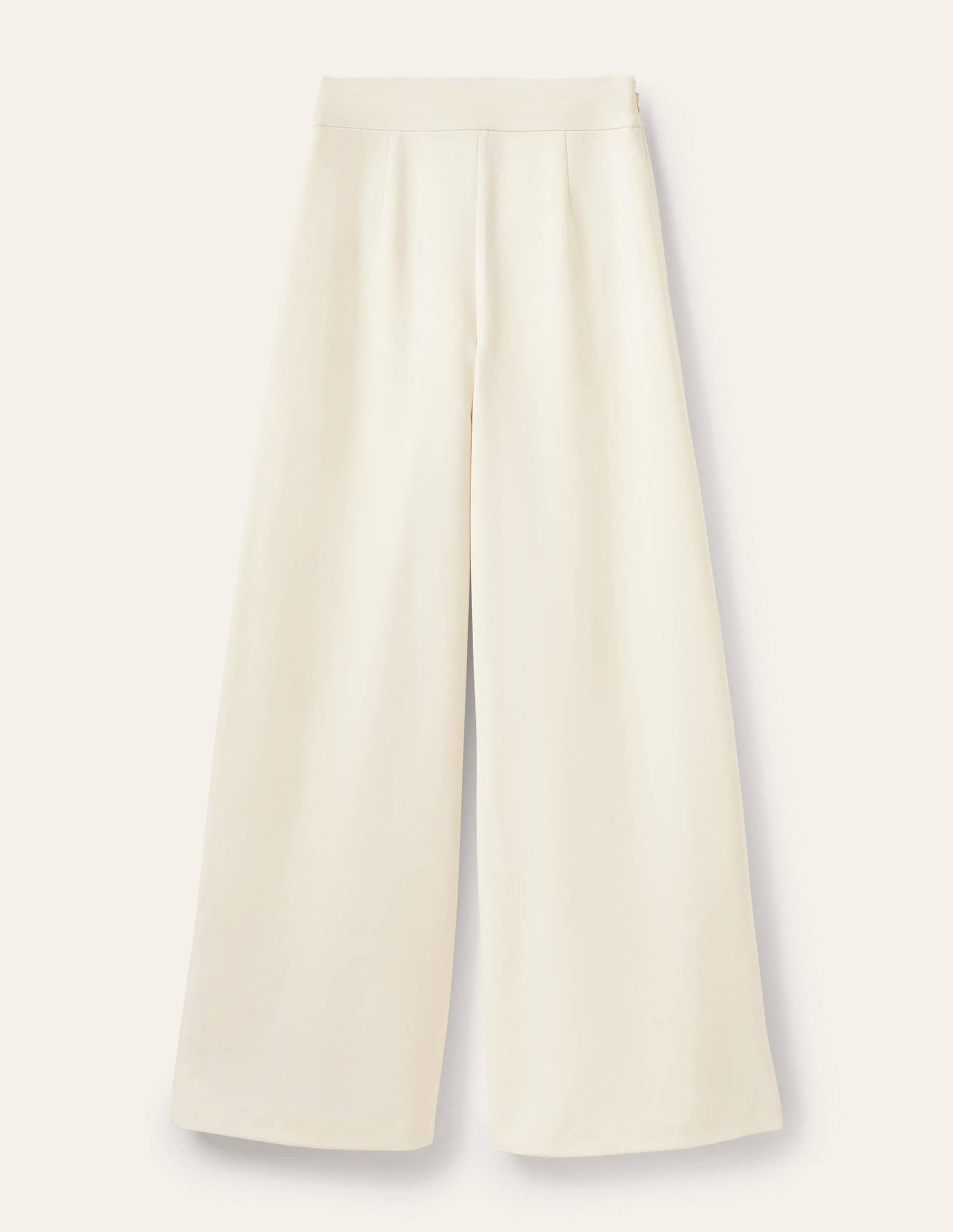 Pantalon palazzo taille haute-Ivoire-9