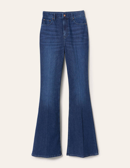 HIGH RISE FITTED FLARE-Mid Vintage-5