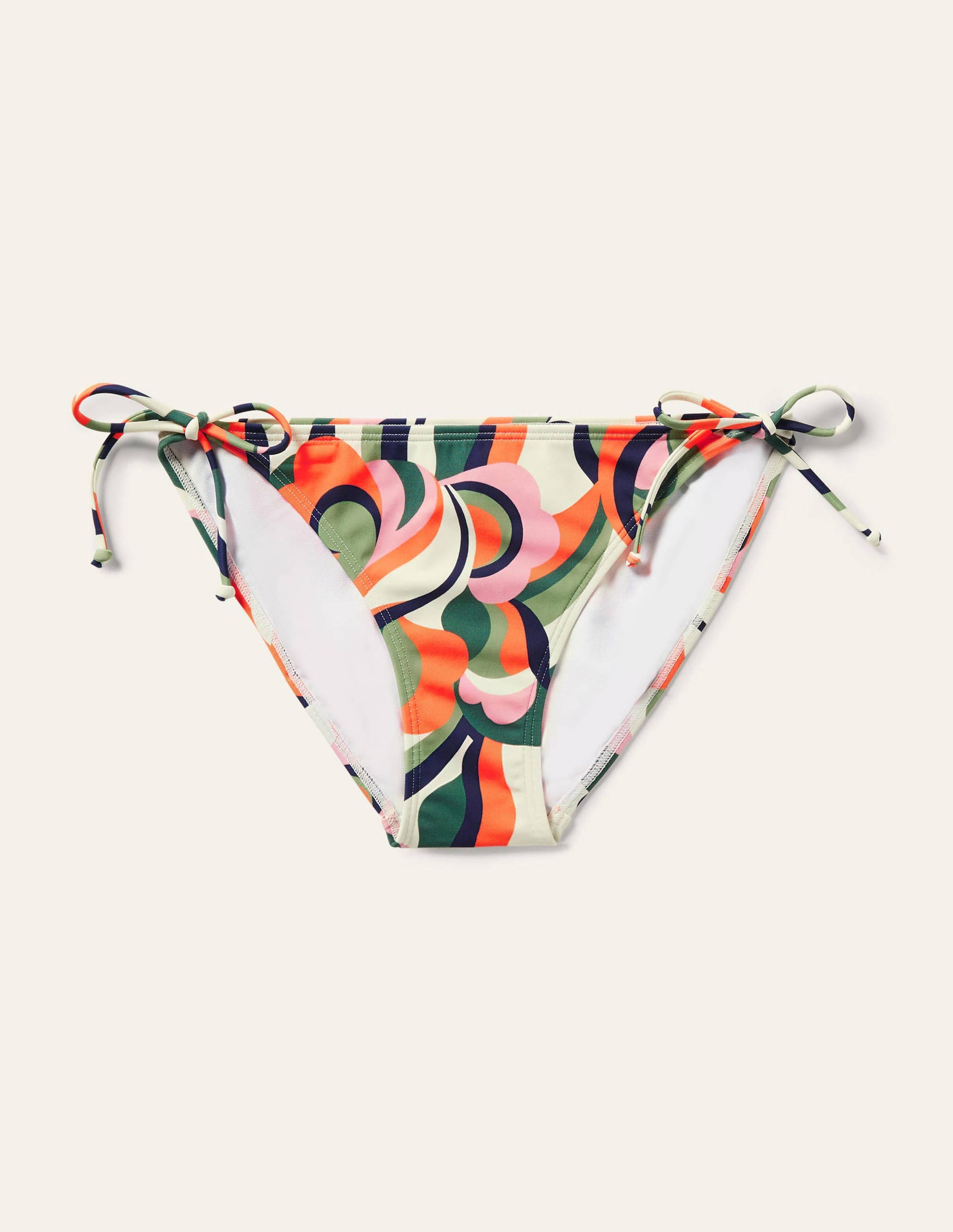 Bas de bikini Symi avec liens-Multi, motif Abstract Swirl-5