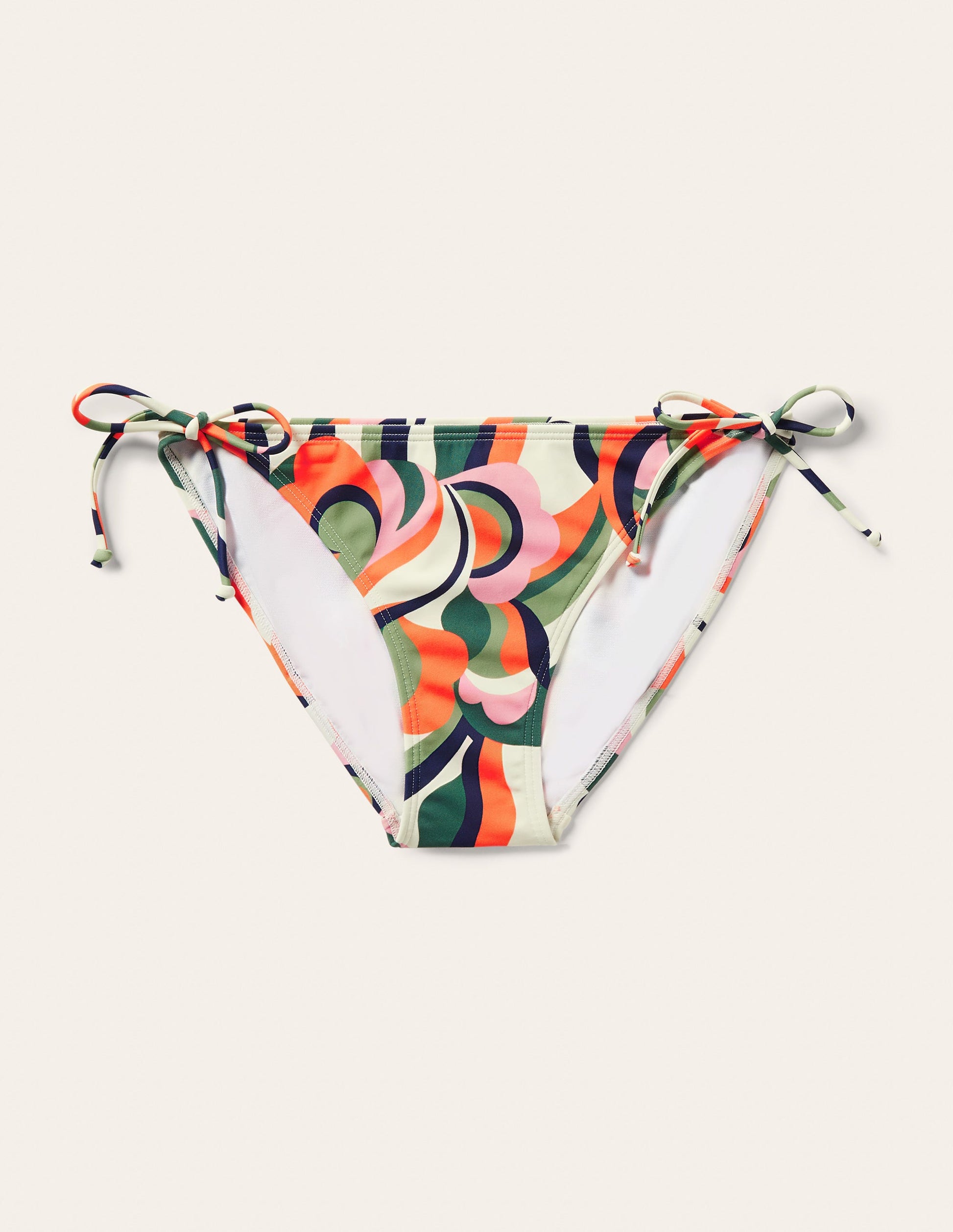 Bas de bikini Symi avec liens-Multi, motif Abstract Swirl-1