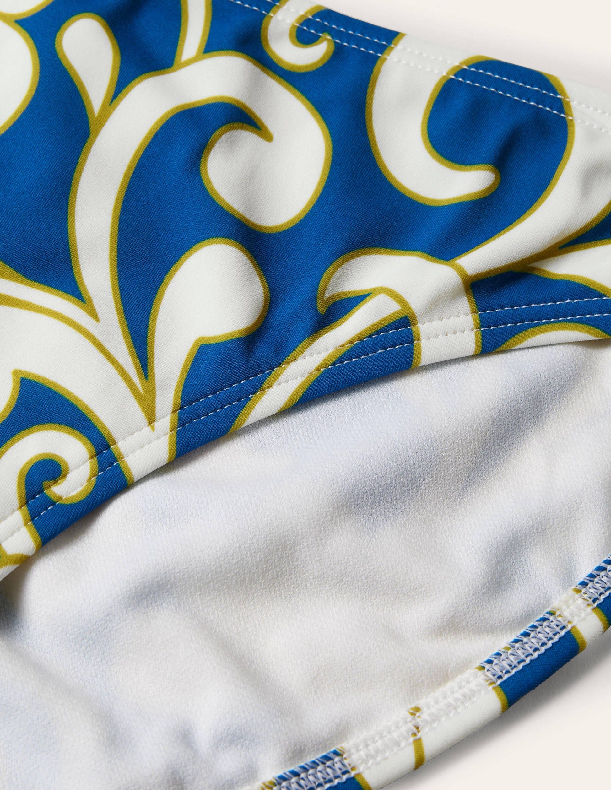 Klassische Bikinihose-Meeresblau, Abstraktes Blütenmuster-5