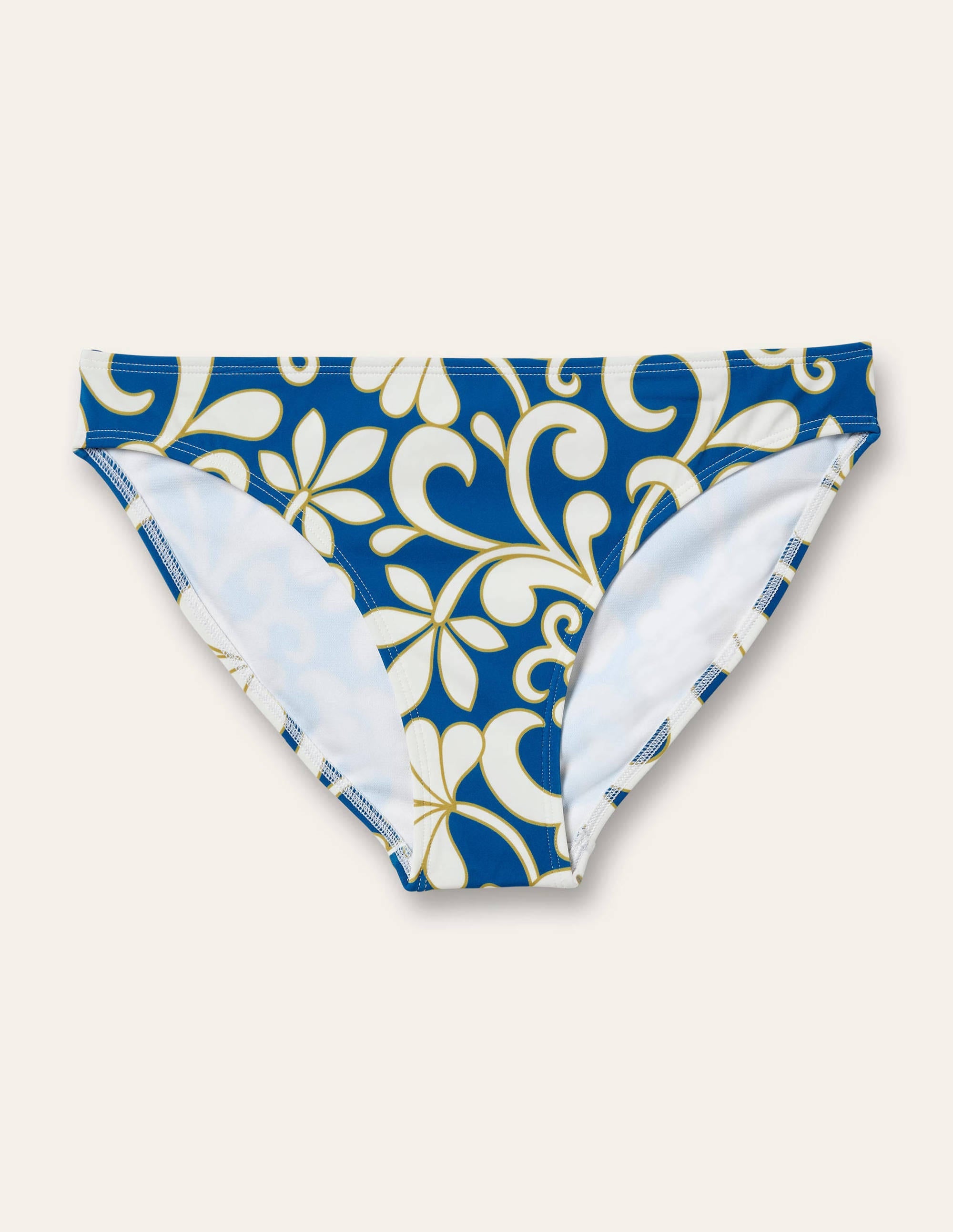 Klassische Bikinihose-Meeresblau, Abstraktes Blütenmuster - Image 6