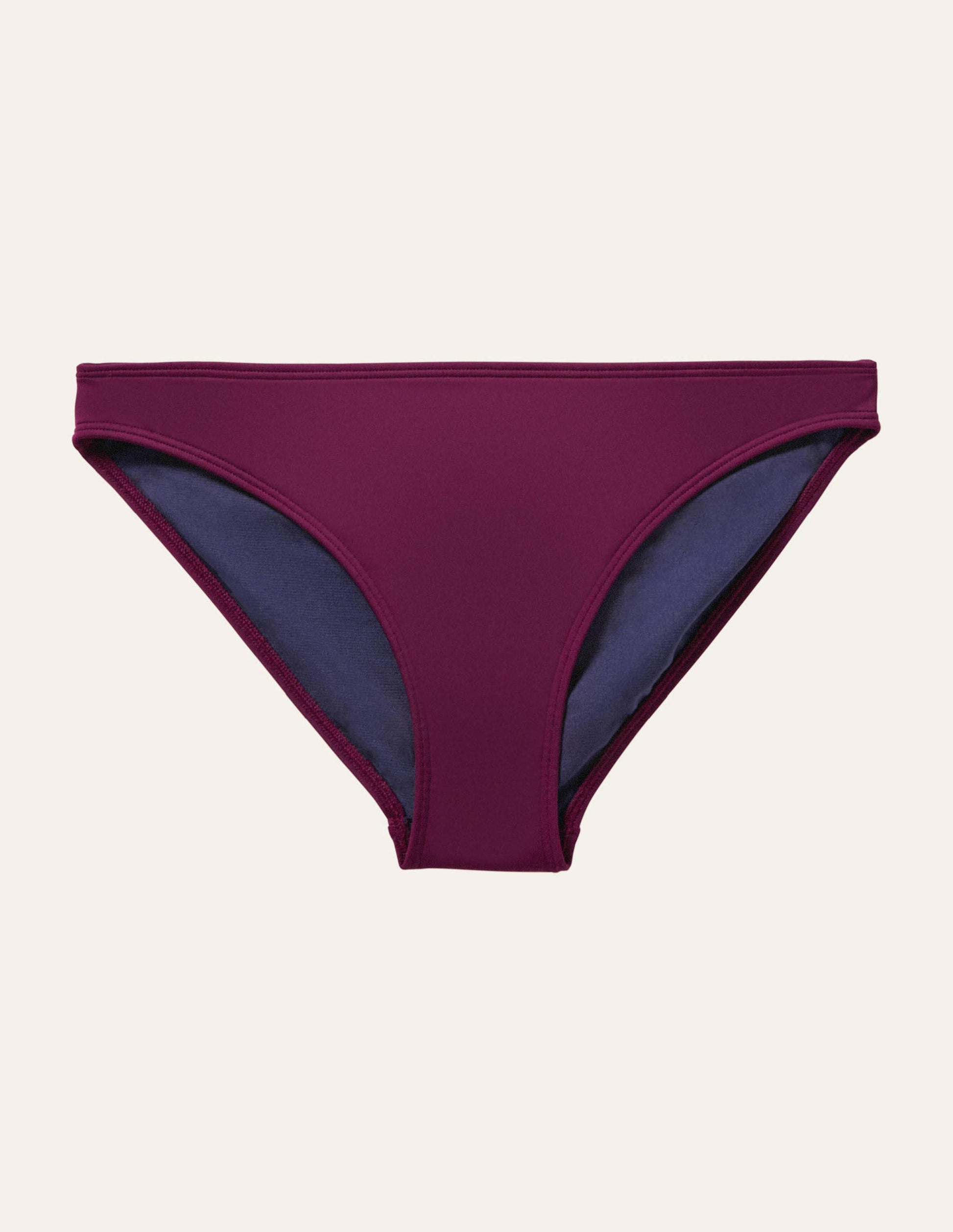 Klassische Bikinihose-Schokolade und Blau Gemalte Tupfen-7