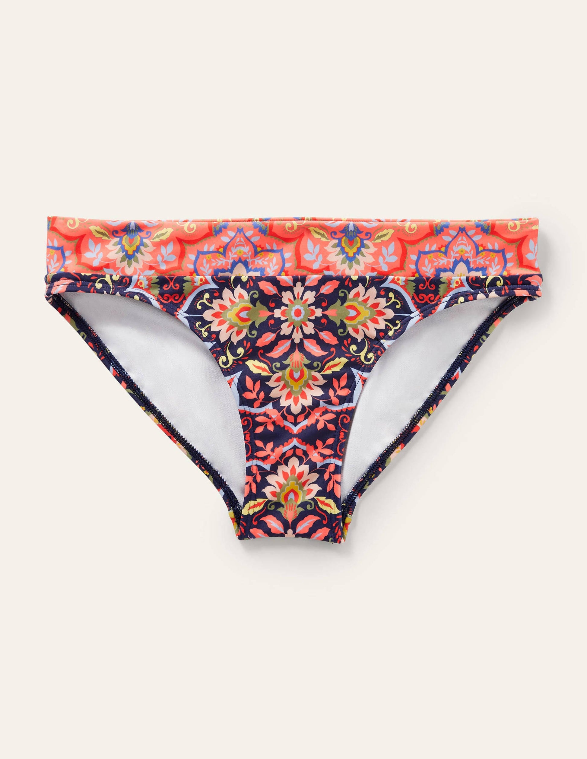 Ithaca Bikinihose mit Einsatz-Navy, Chintz-Blumen-6