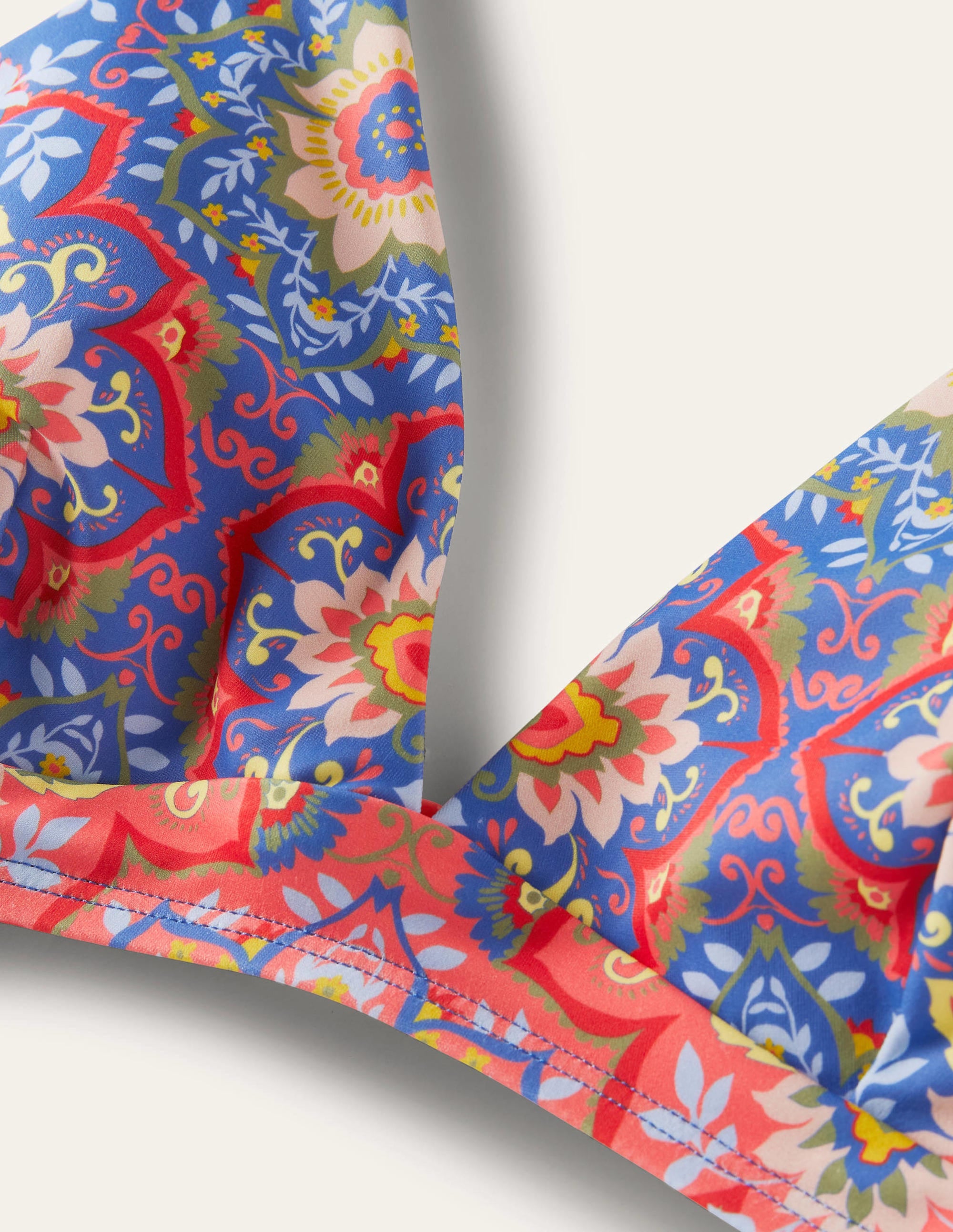 Haut de bikini col V Arezzo-Bleu marine foncé, motif Bloomsbury - Image 5
