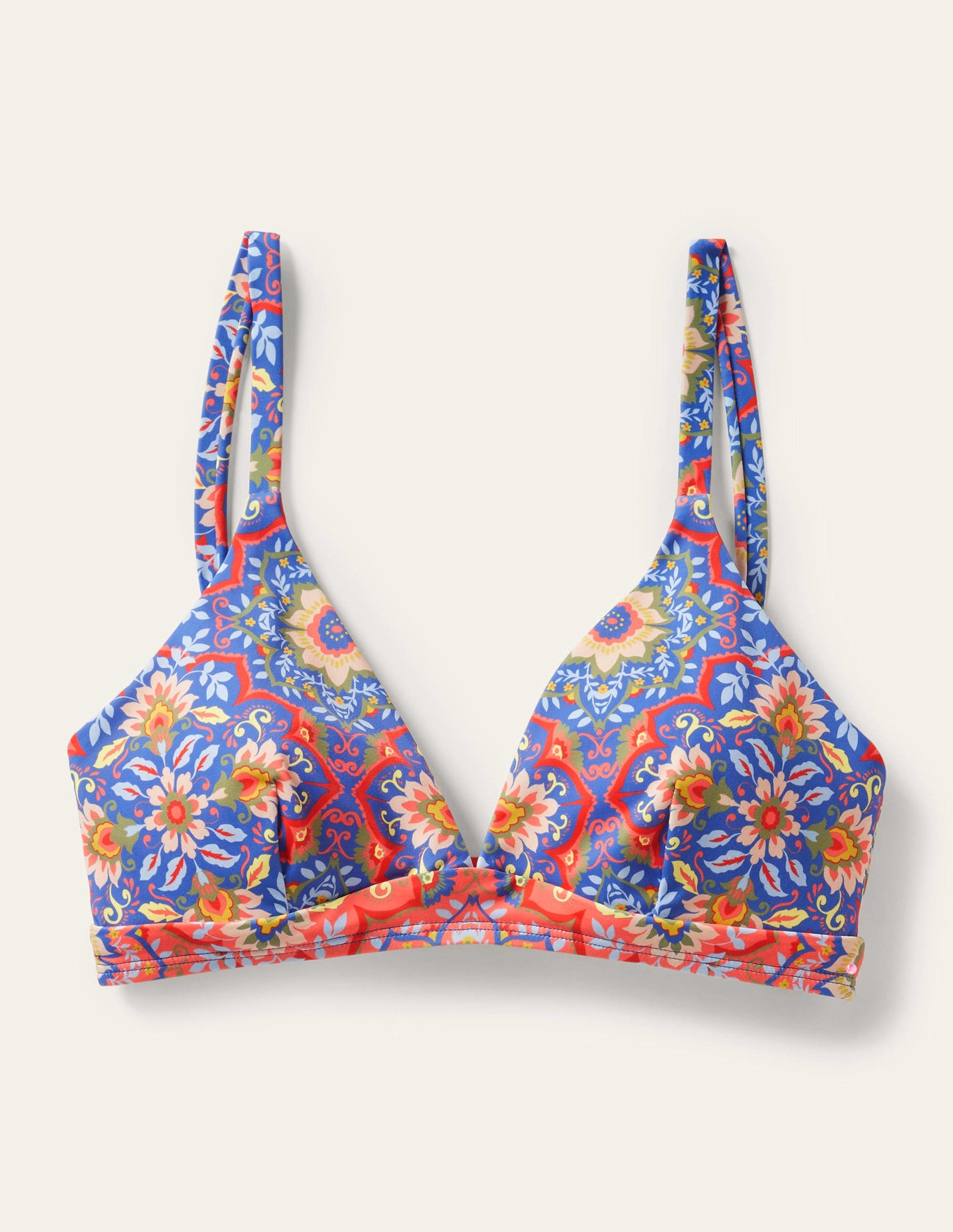 Arezzo Bikinioberteil mit V-Ausschnitt-Französisches Navy, Bloomsbury-Muster-6