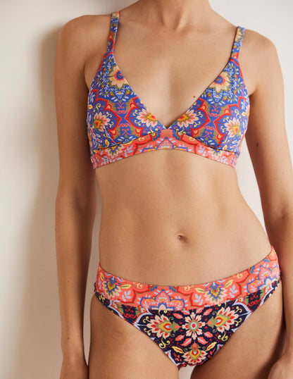 Arezzo Bikinioberteil mit V-Ausschnitt-Französisches Navy, Bloomsbury-Muster-4