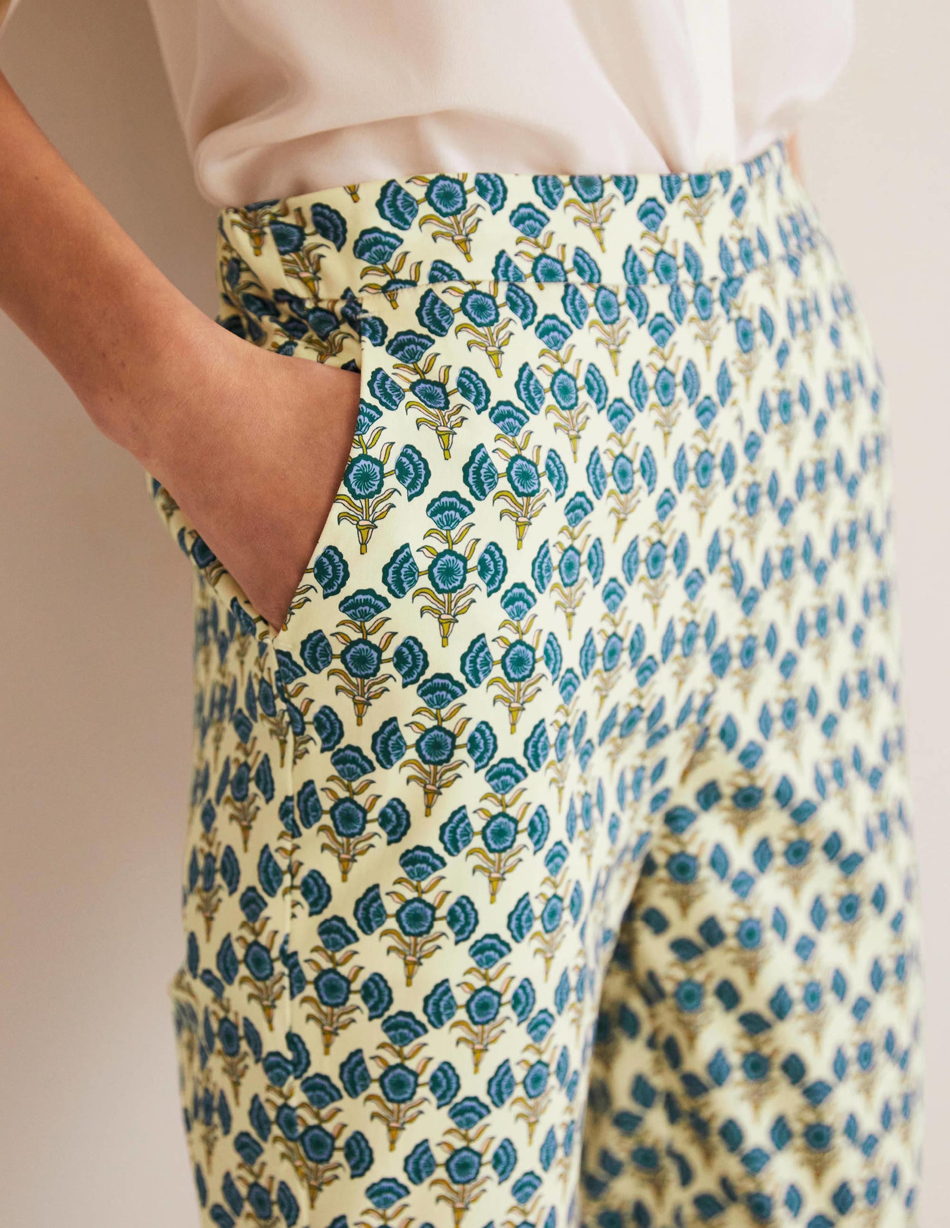 Pantalon à enfiler-Baie de Chesapeake, motif Poppy Geo-2