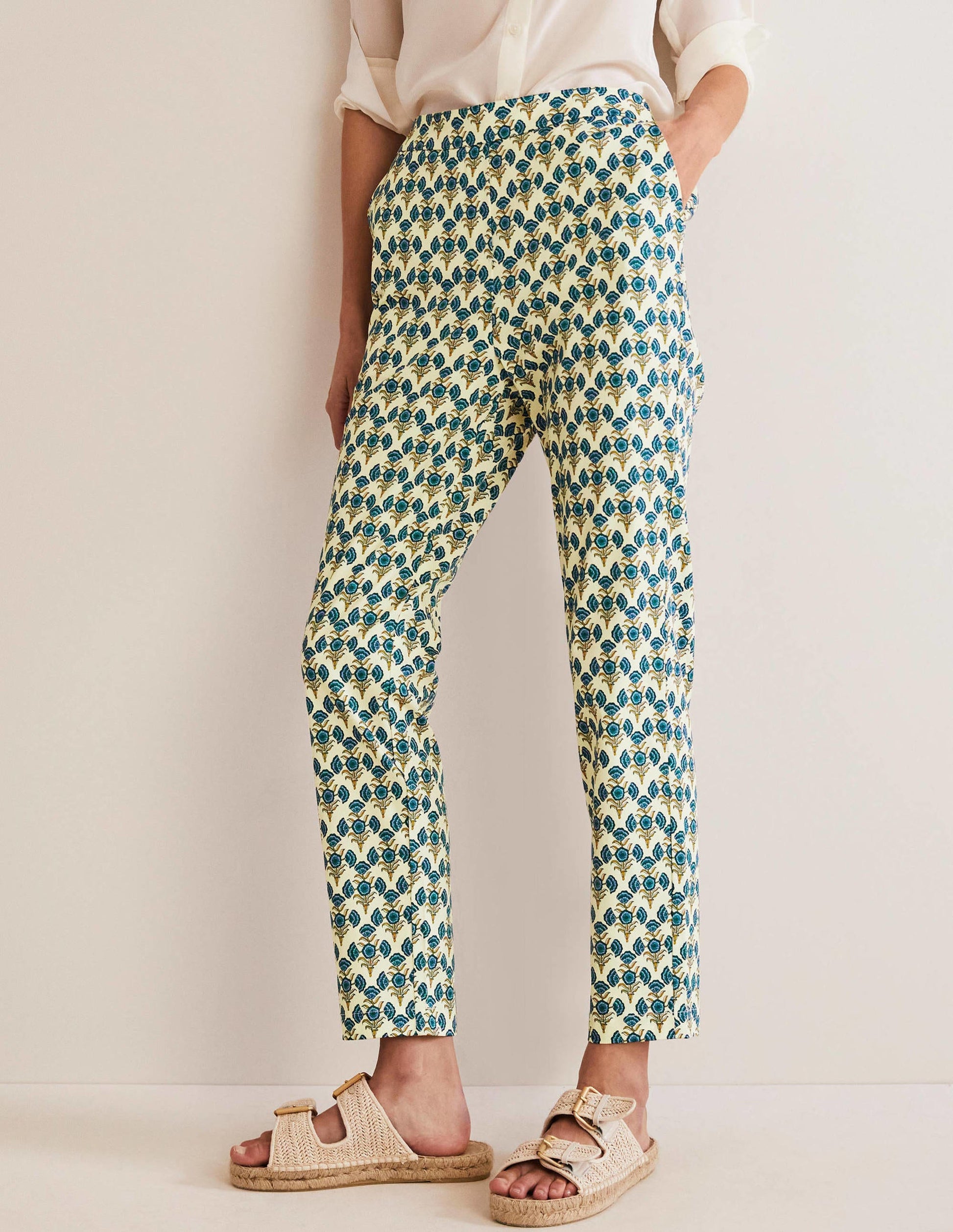 Pantalon à enfiler-Baie de Chesapeake, motif Poppy Geo-3