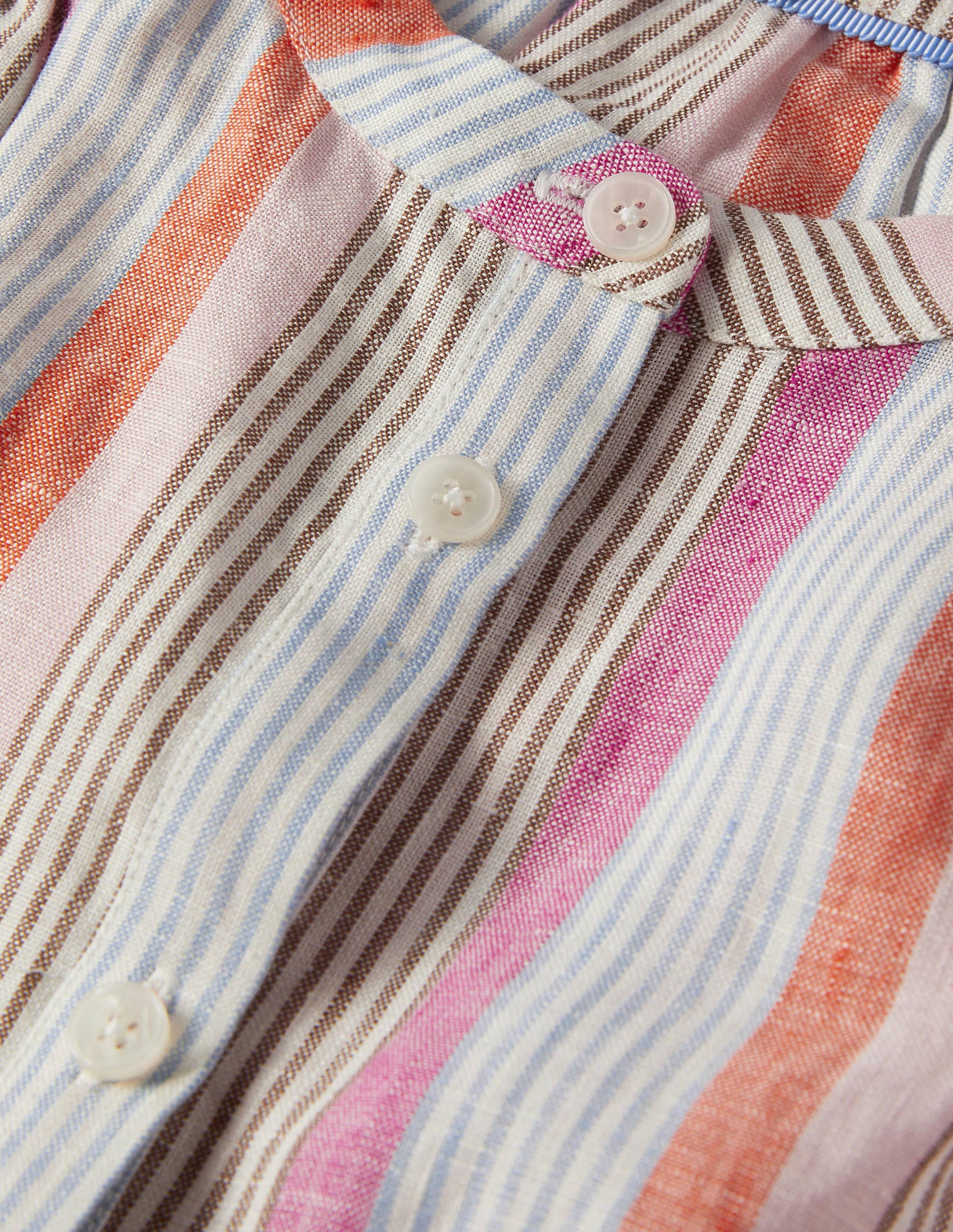 Blouse Becky manches longues en lin-Rayé pétard/rose camée - Image 6