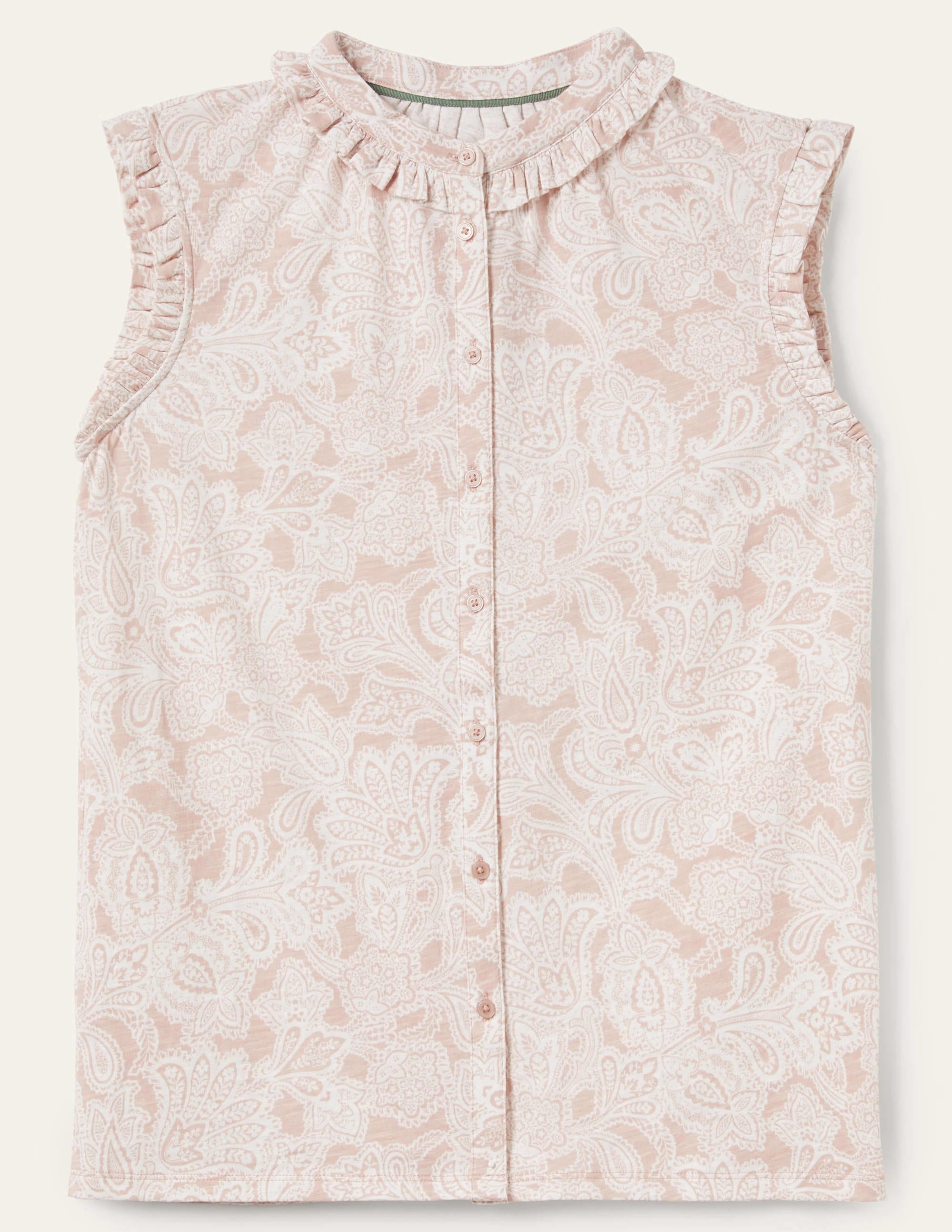 Chemise Daphne sans manches volantée-Milkshake, motif Paisley Bud - Image 7