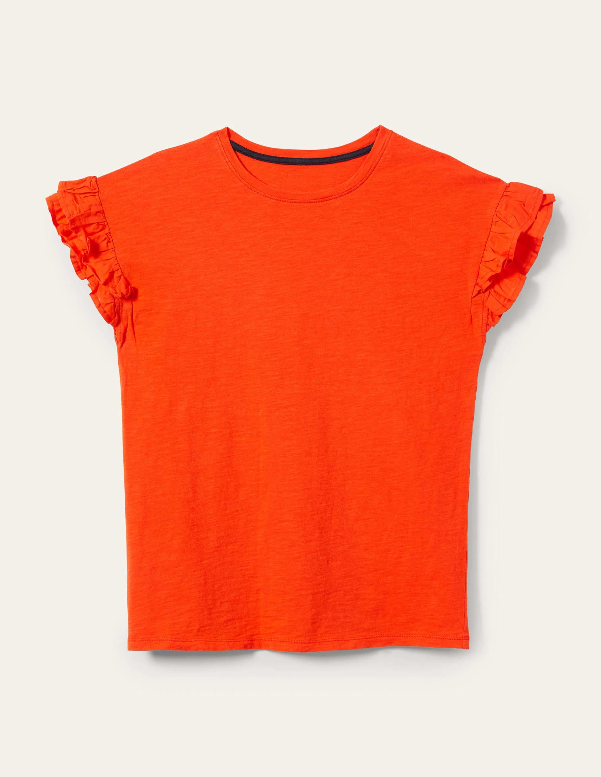 Web-T-Shirt mit Rüschenärmeln-Feuerwerkskörperrot - Image 5