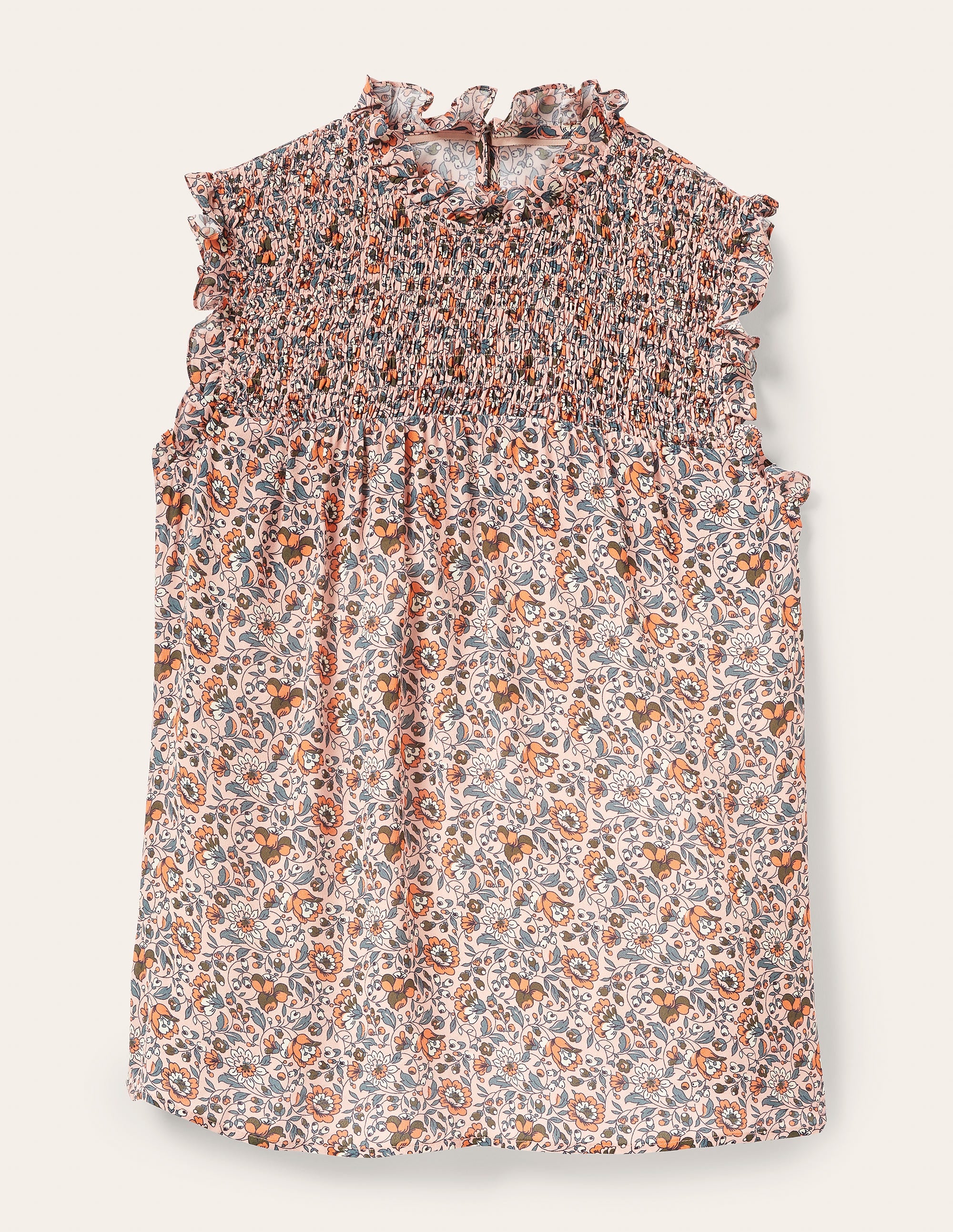 Top sans manches à smocks-Milkshake, motif Botanic Meadow - Image 9