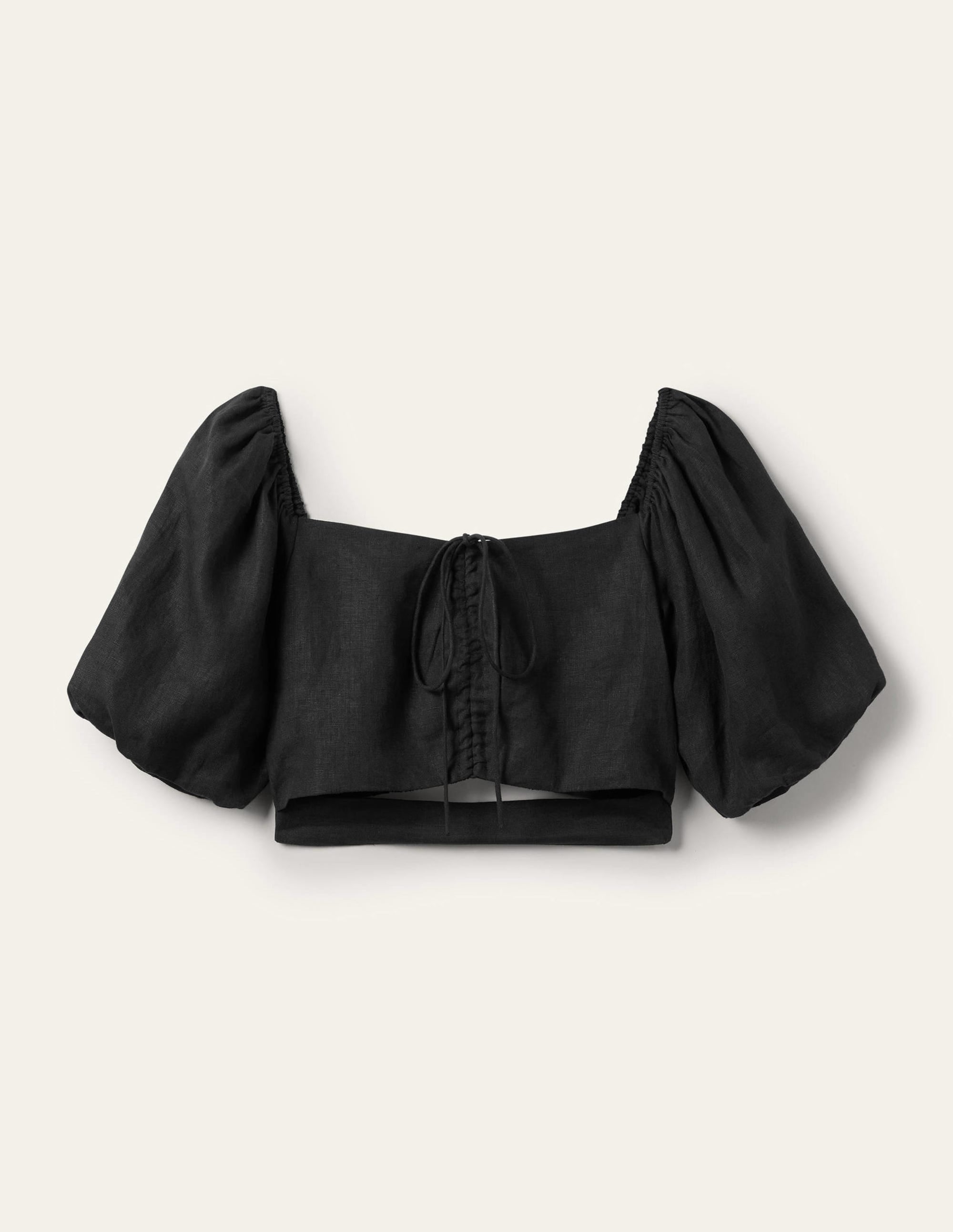 Top court dos nu avec découpes-Noir - Image 11