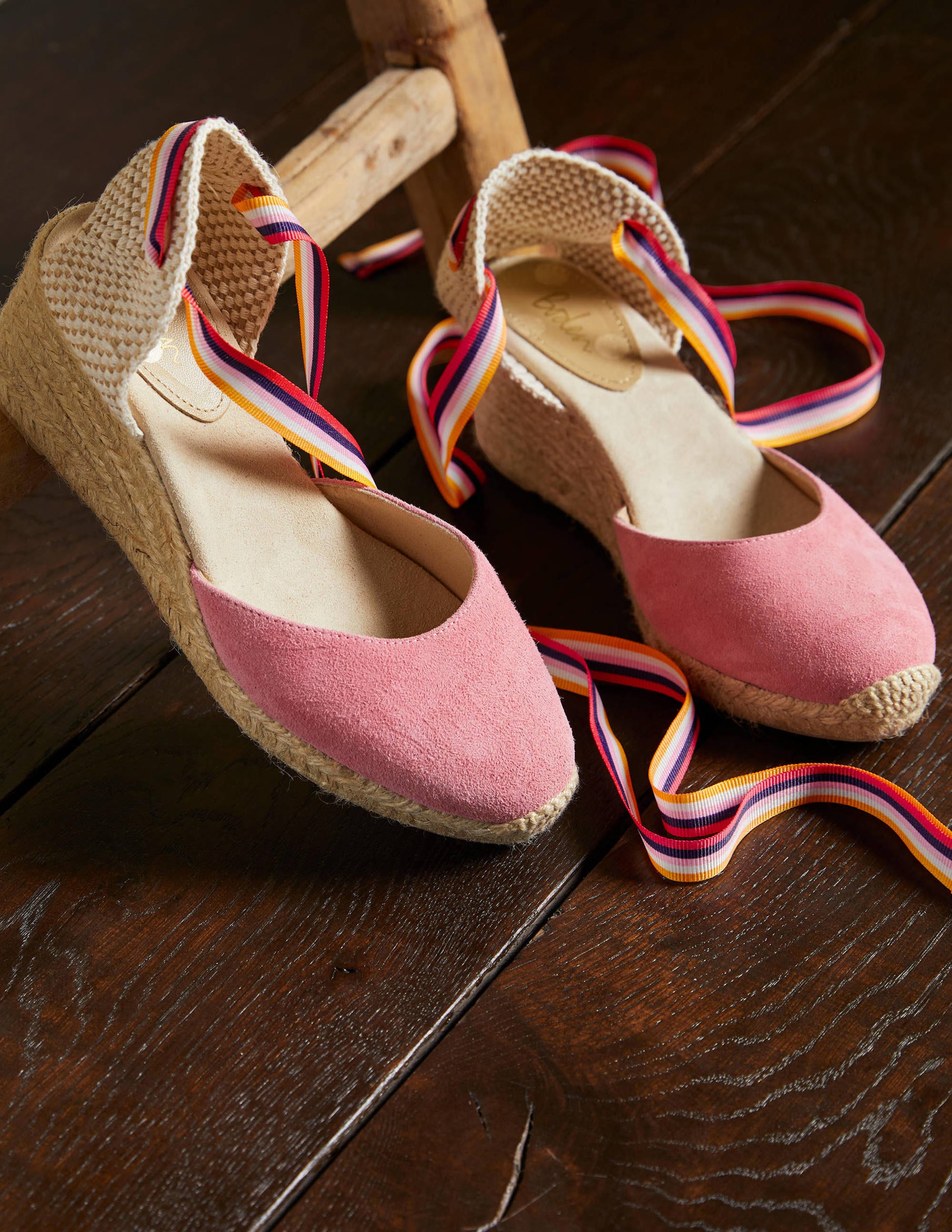 Cassie Espadrilles mit Keilabsatz-Azalee/Bunt, Gestreiftes Band - Image 1